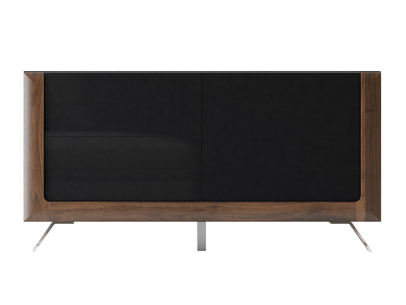 Шкафчик Sovera 107 (Орех + Глянцевый черный)