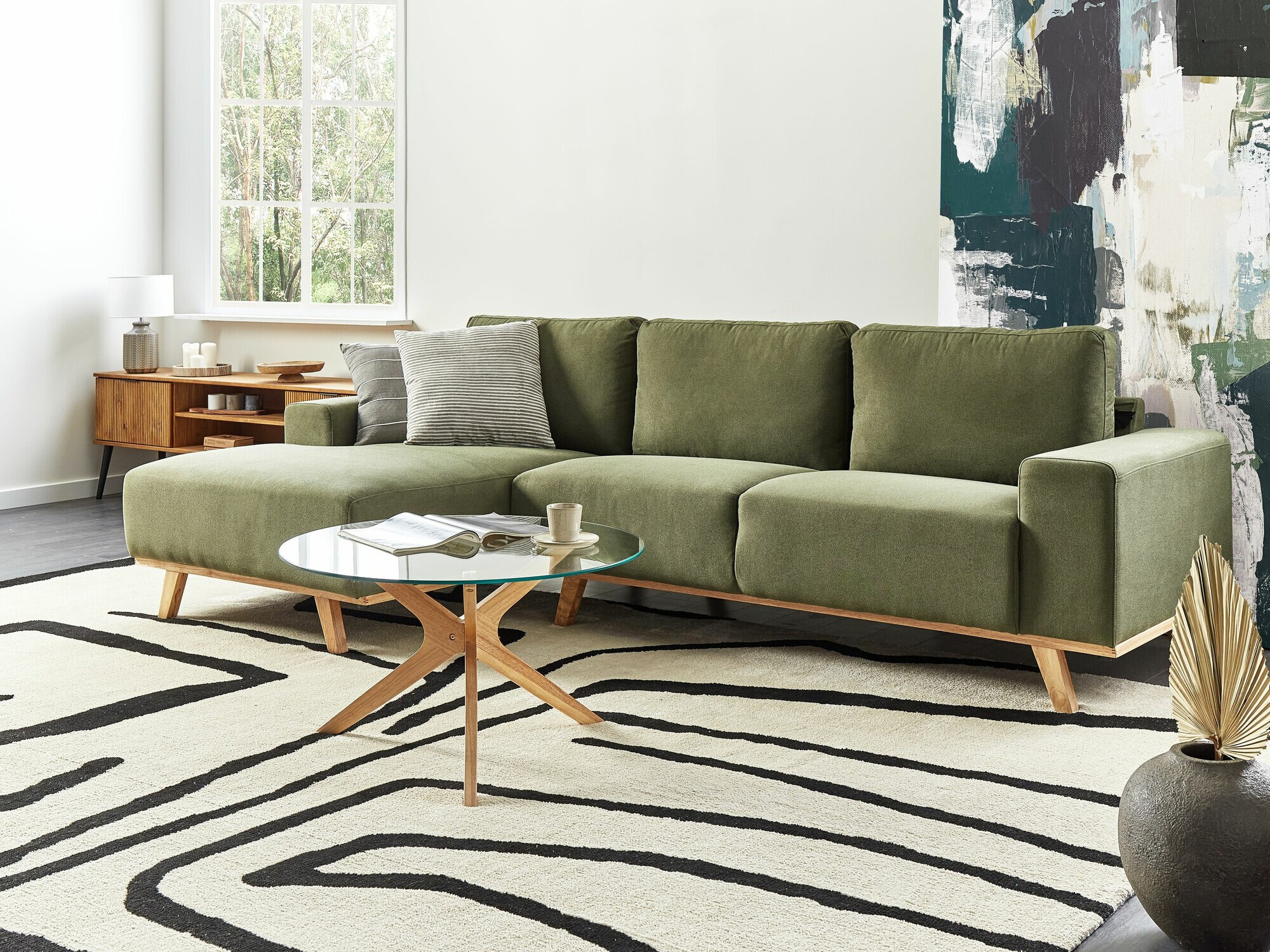 Stūra dīvāns Berwyn 2363 (Zaļš)