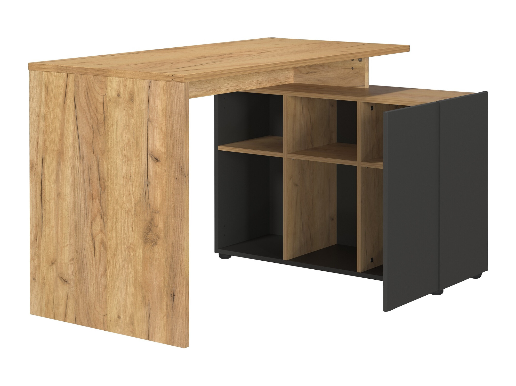 Stūra rakstāmgalds Evarsoa 101 (Grafīts + Navarra ozols)