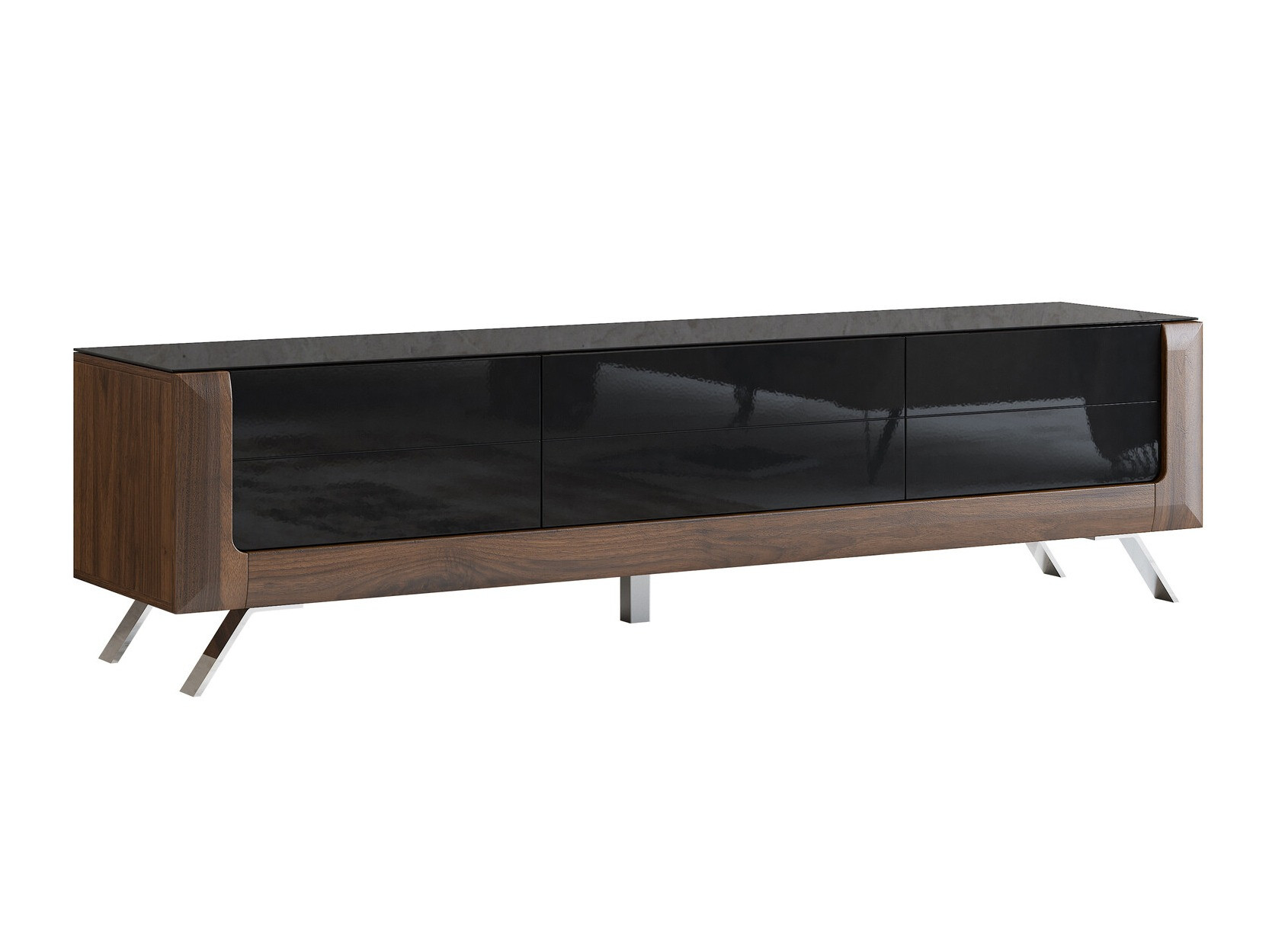 TV galds Sovera 104 (Rieksts + Glancēts melns)
