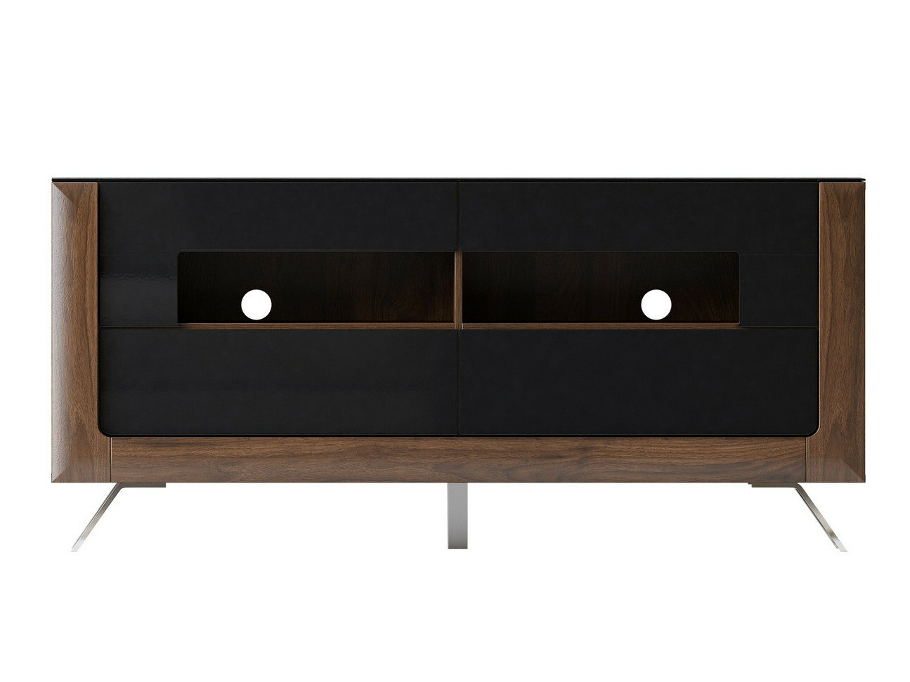 TV galds Sovera 105 (Rieksts + Glancēts melns)