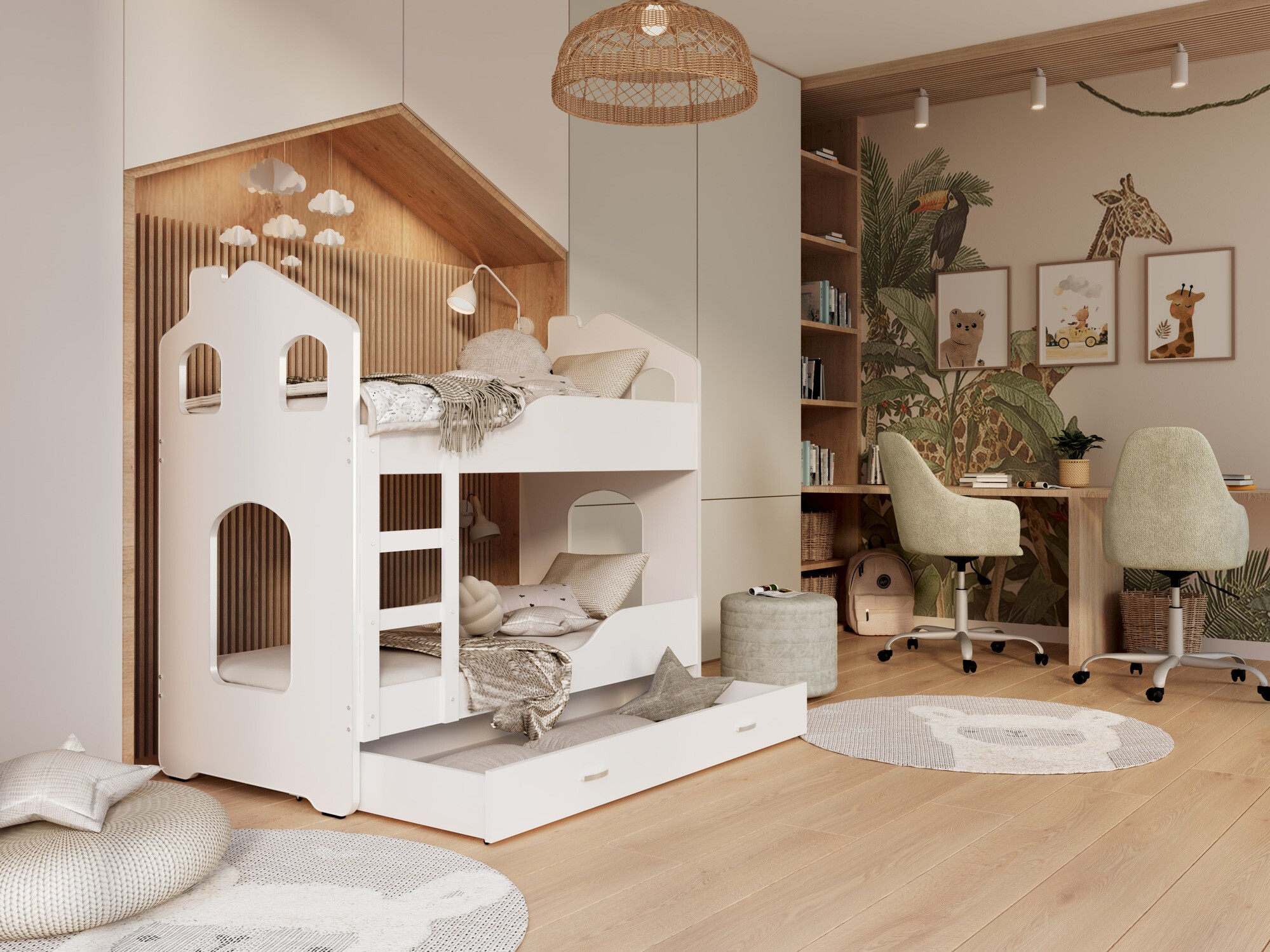 Divstāvu gulta Aurora 115 (Balts)