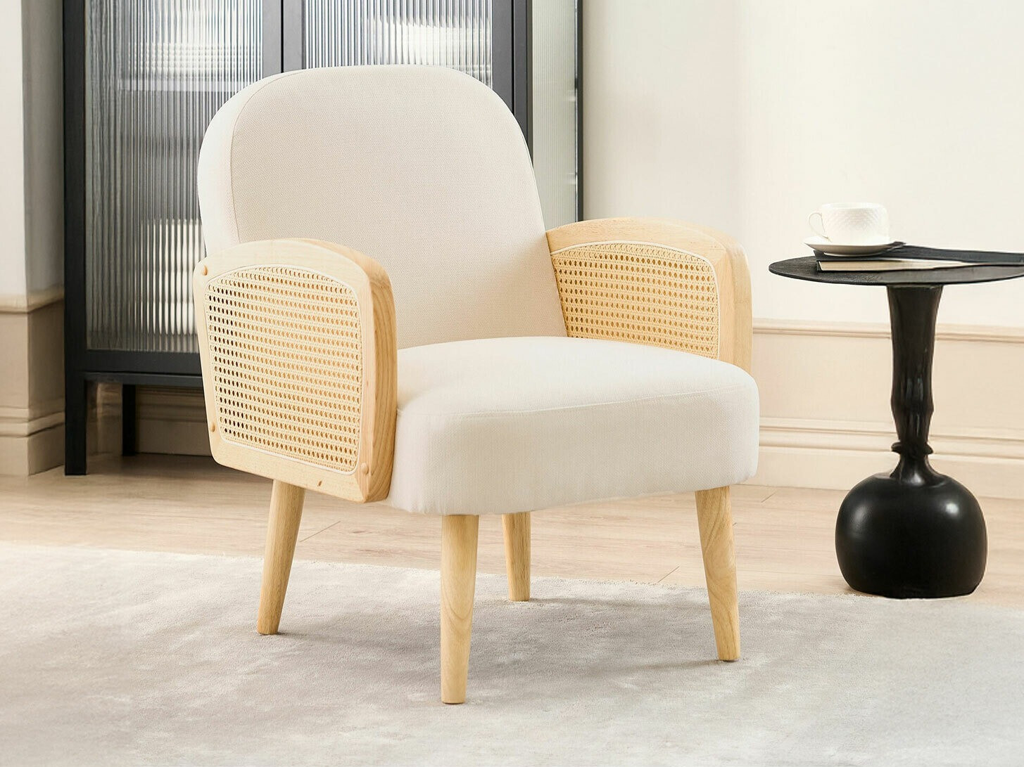 Кресло Berwyn 2339 (Бежевый + Светлое дерево)