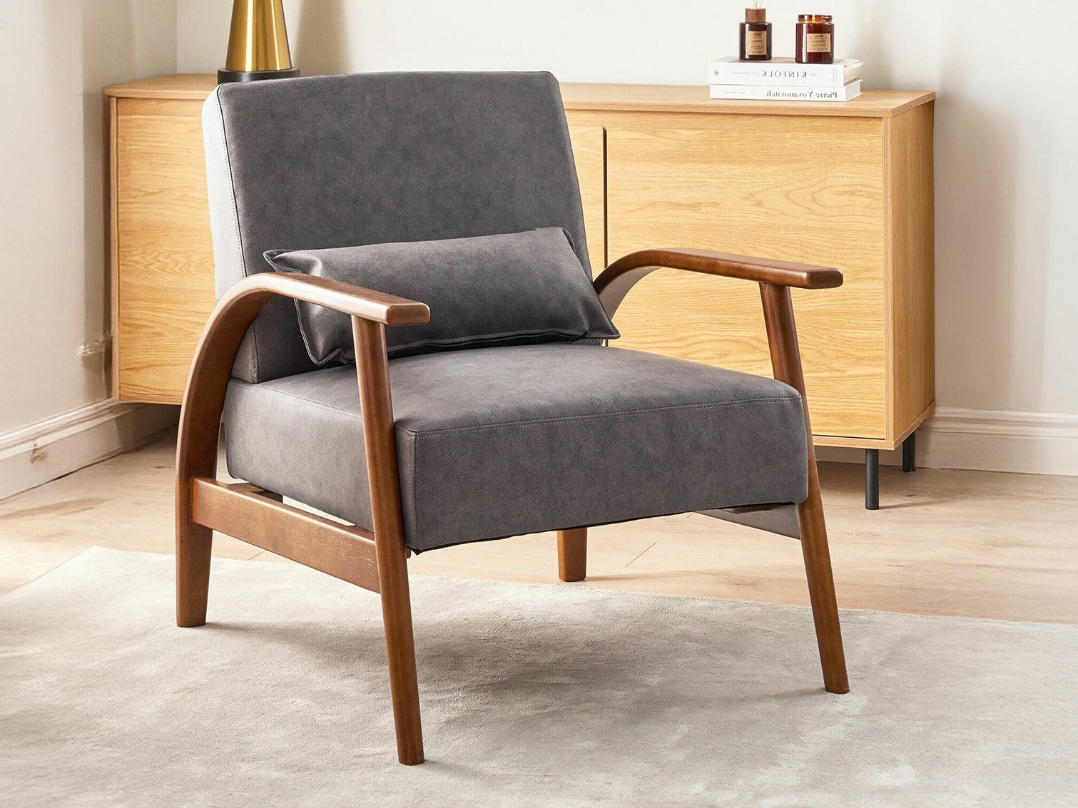 Krēsls Berwyn 2296 (Tumši brūns + Tumšs koks)