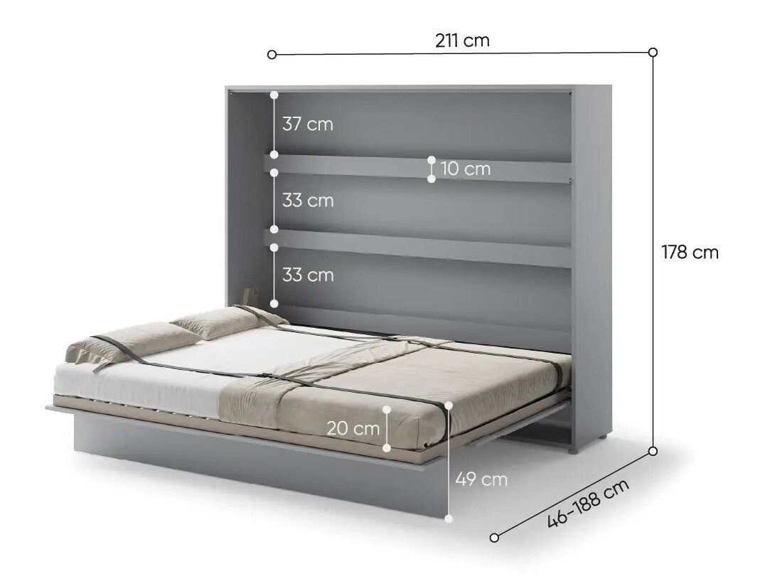 Siena gulta Concept Pro Lenart Levfere 115 (Pelēks)