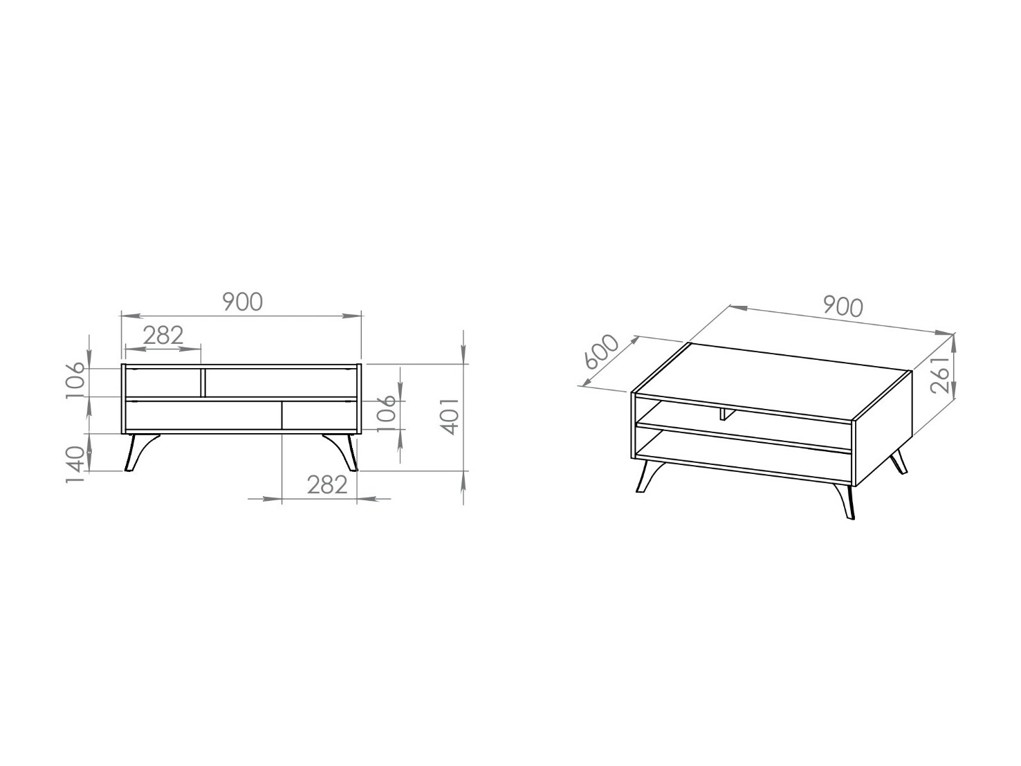 Žurnālu galdiņš Verenoa 104