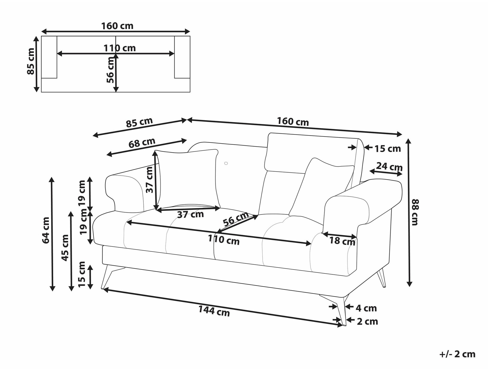 Диван Berwyn 2371 (Светло-коричневый)