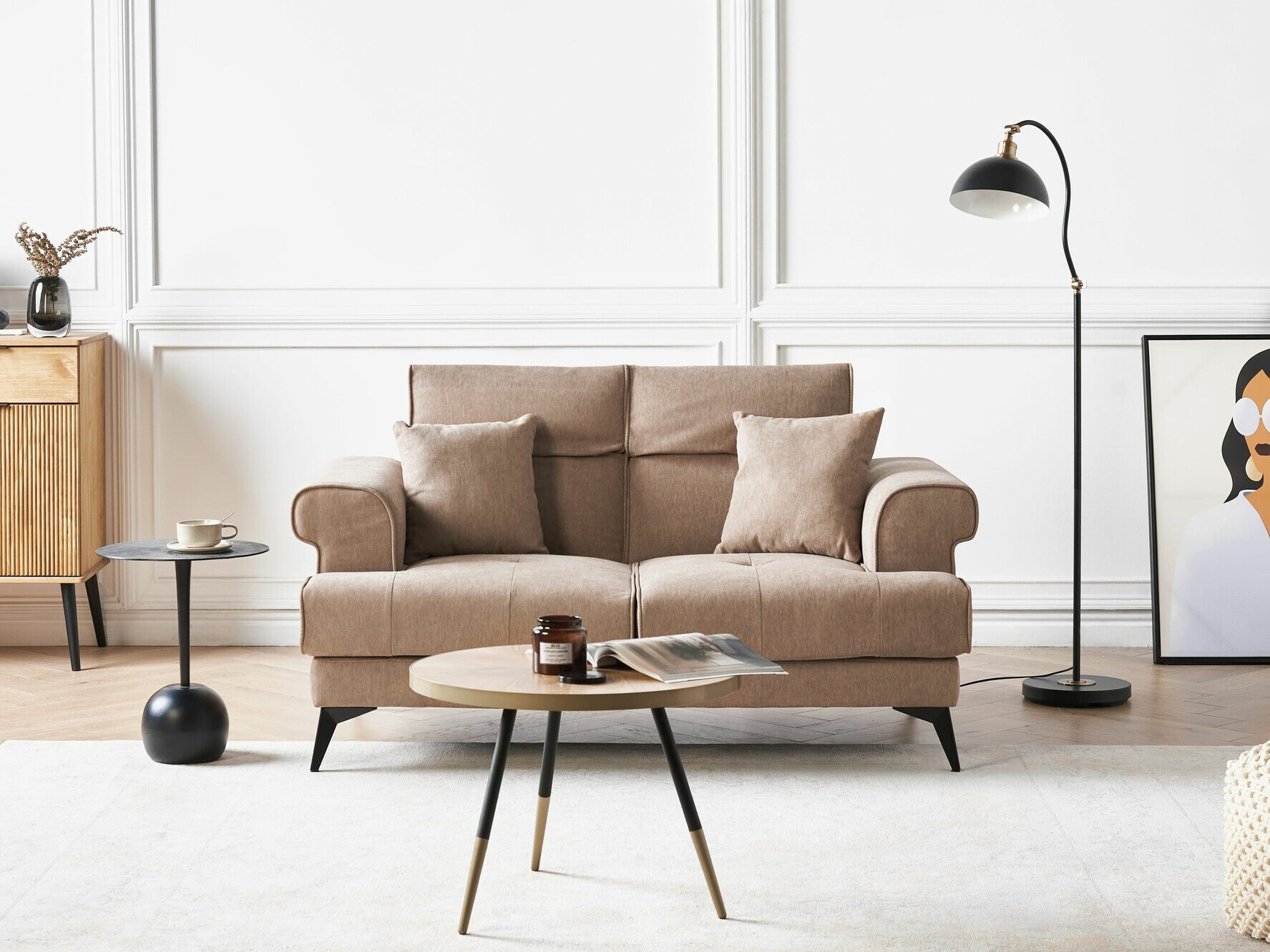 Dīvāns Berwyn 2371 (Gaiši brūns)