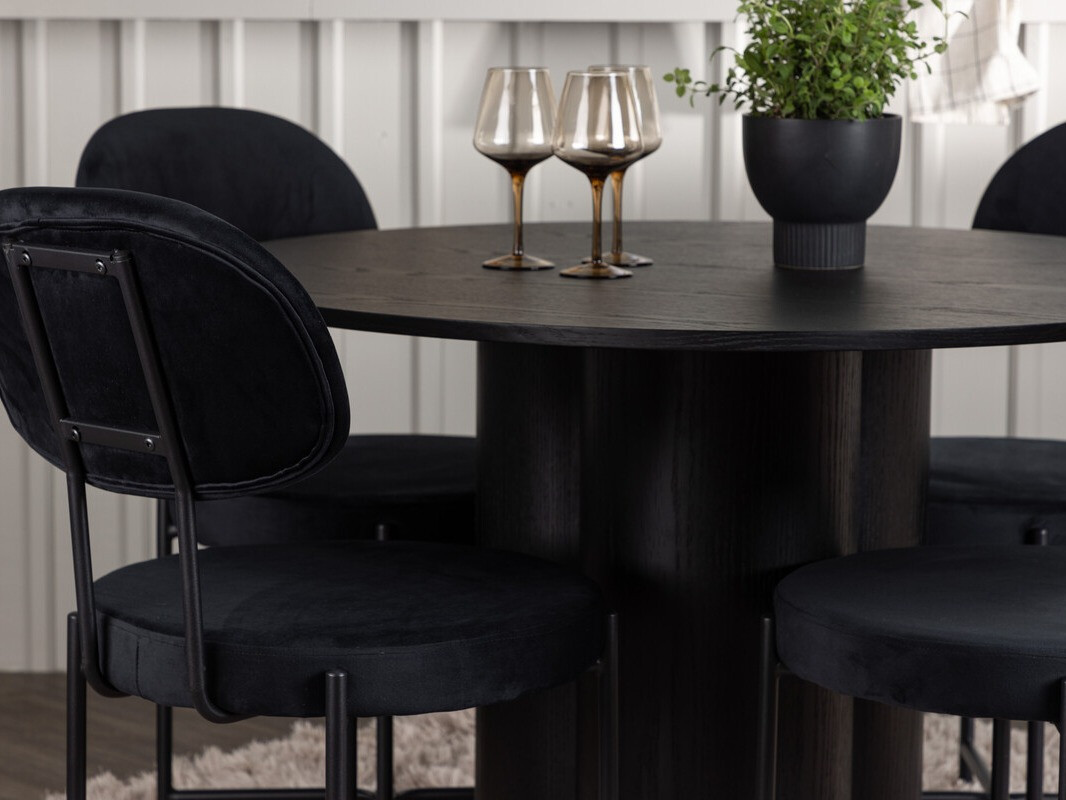 Ēdamistabas komplekts Dallas 4605 (Melns)