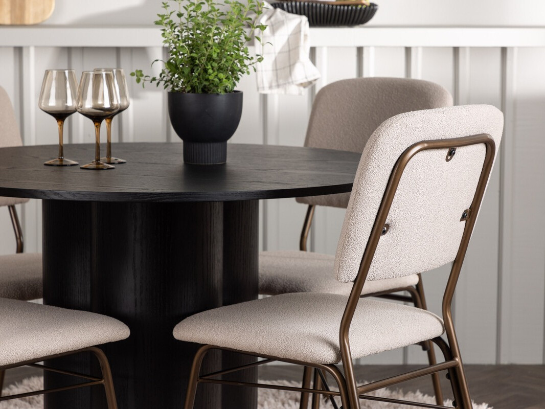 Ēdamistabas komplekts Dallas 4606 (Melns)