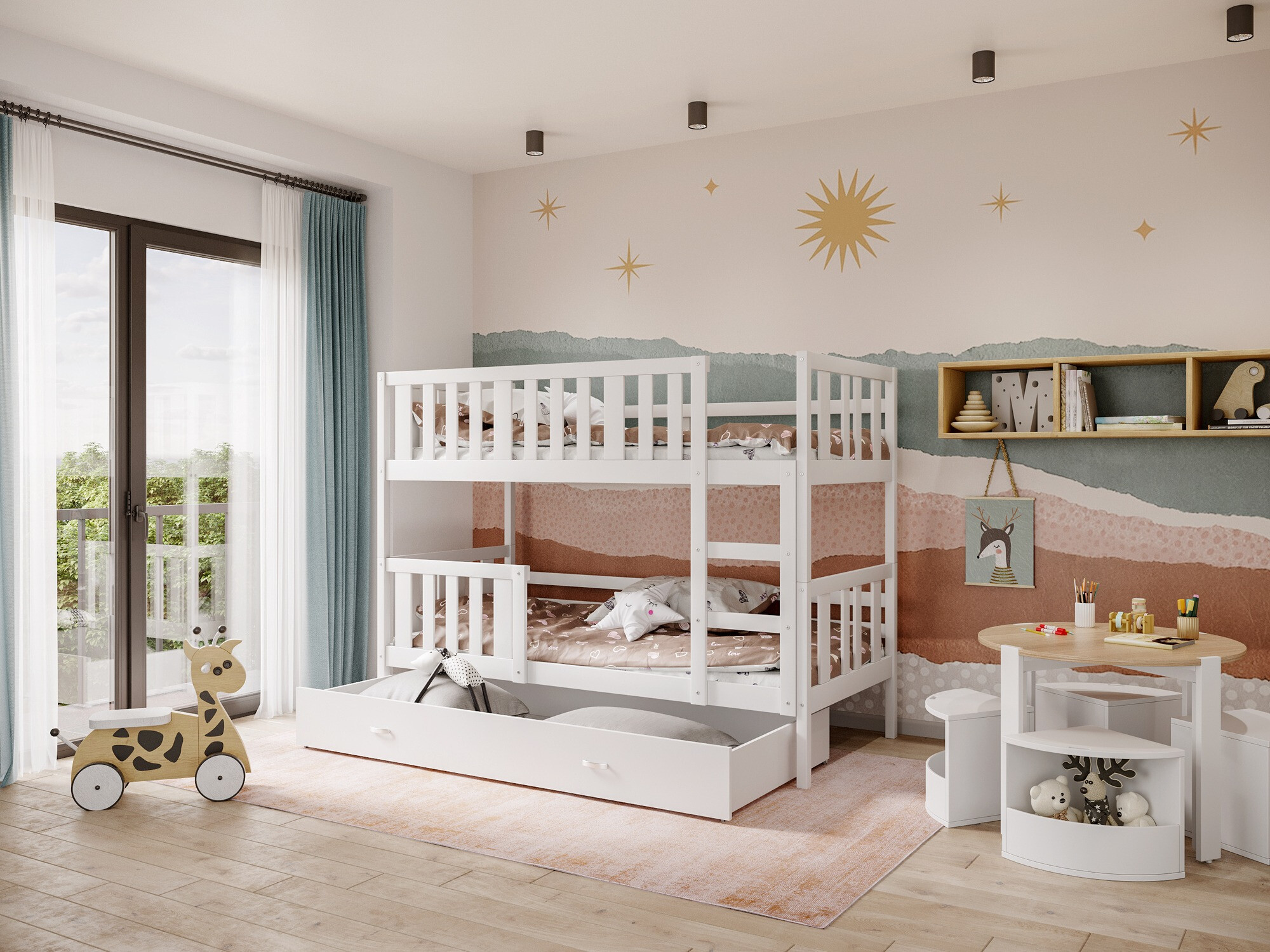 Divstāvu gulta Aurora 147 (Balts)