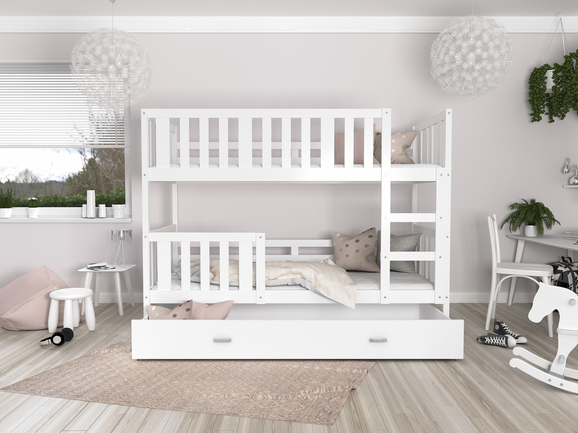 Двухъярусная кровать Aurora 147 (Белый)