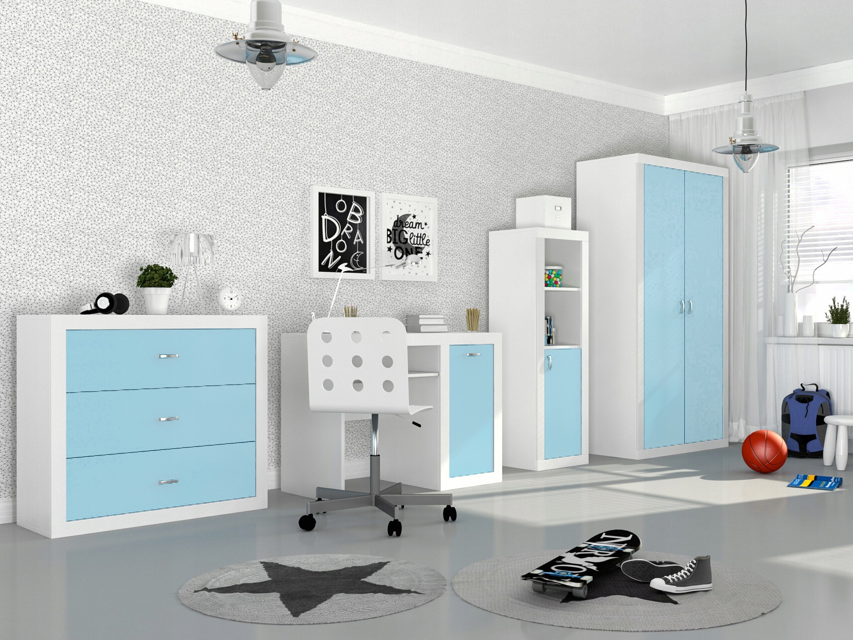 Plaukts Tentive 105 (Balts + Zils)