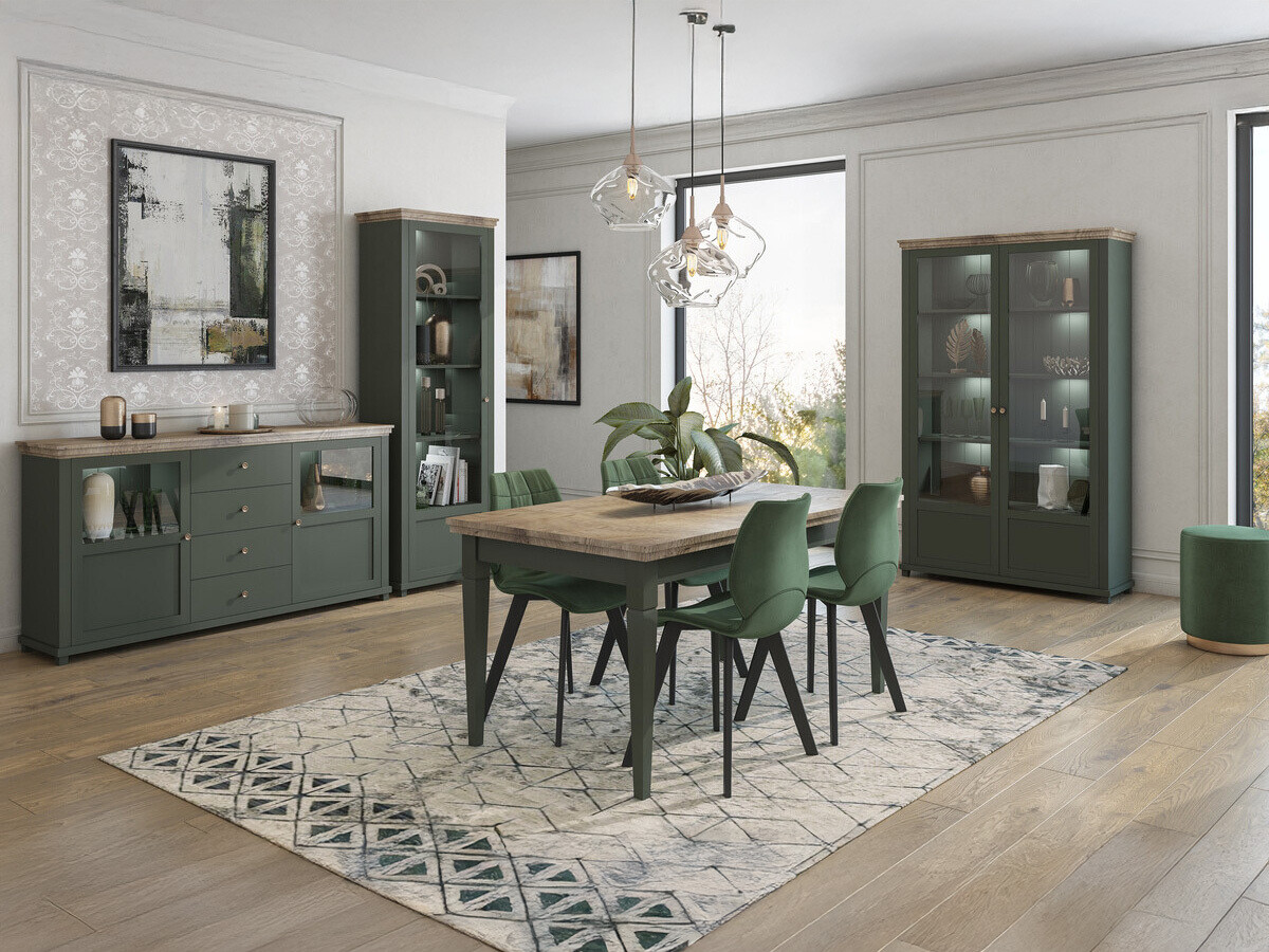 Plaukts Tolnue 102 (Tumši zaļš + Lefkas ozols)