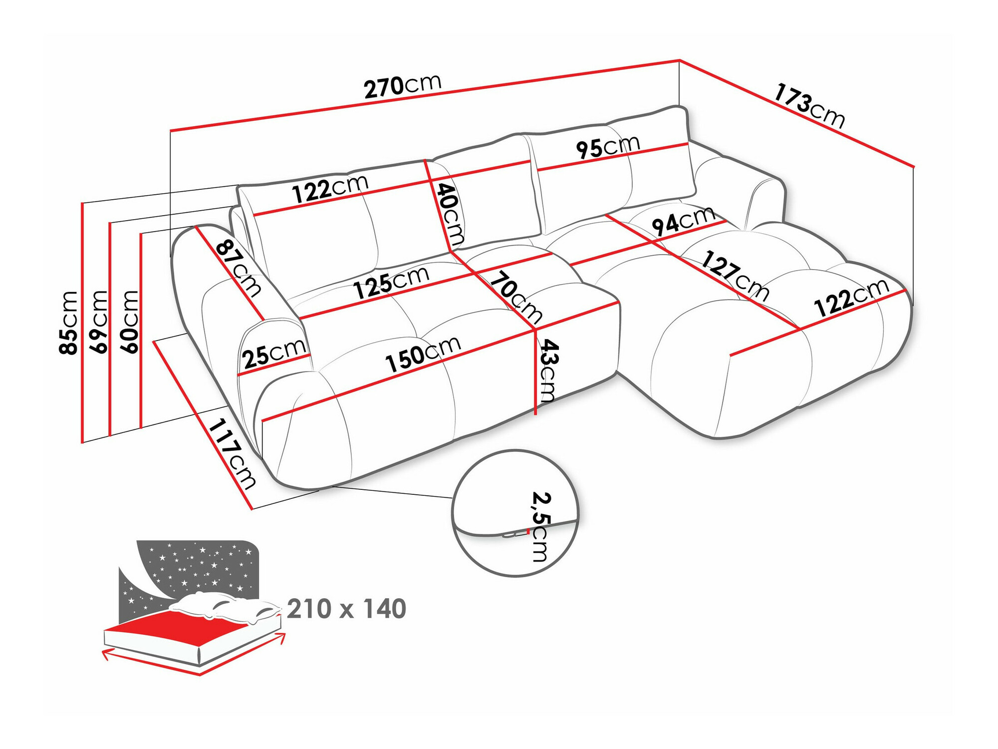 Угловой диван TrendyNest 109 (Now Or Never 16)