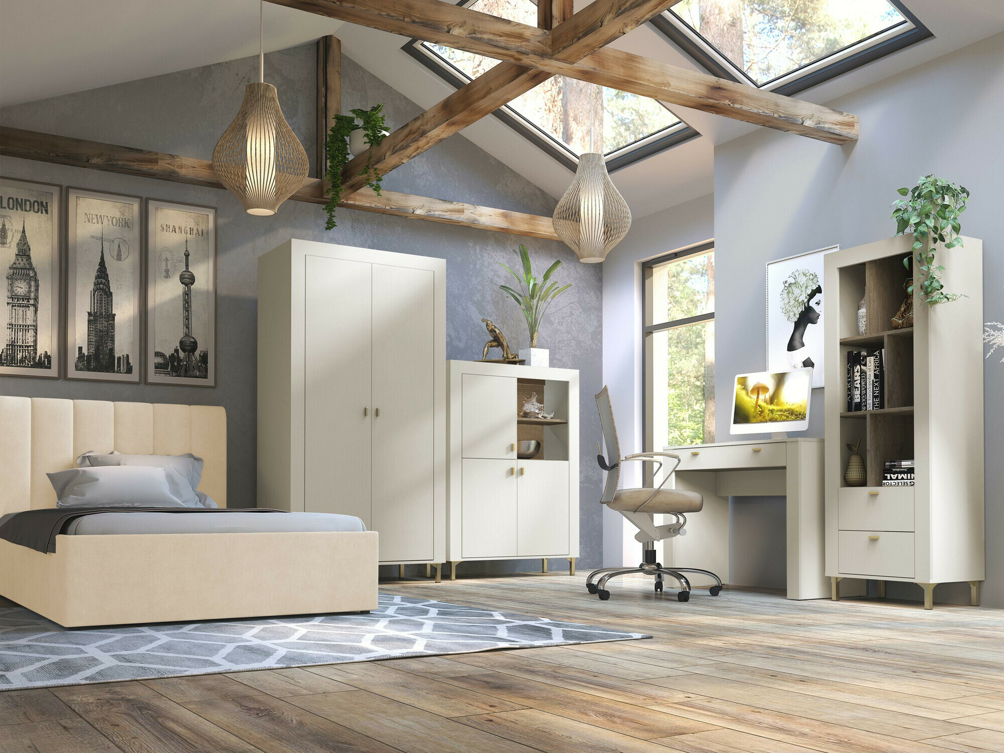 Guļamistabas komplekts Mormavu 116 (Kašmirs)