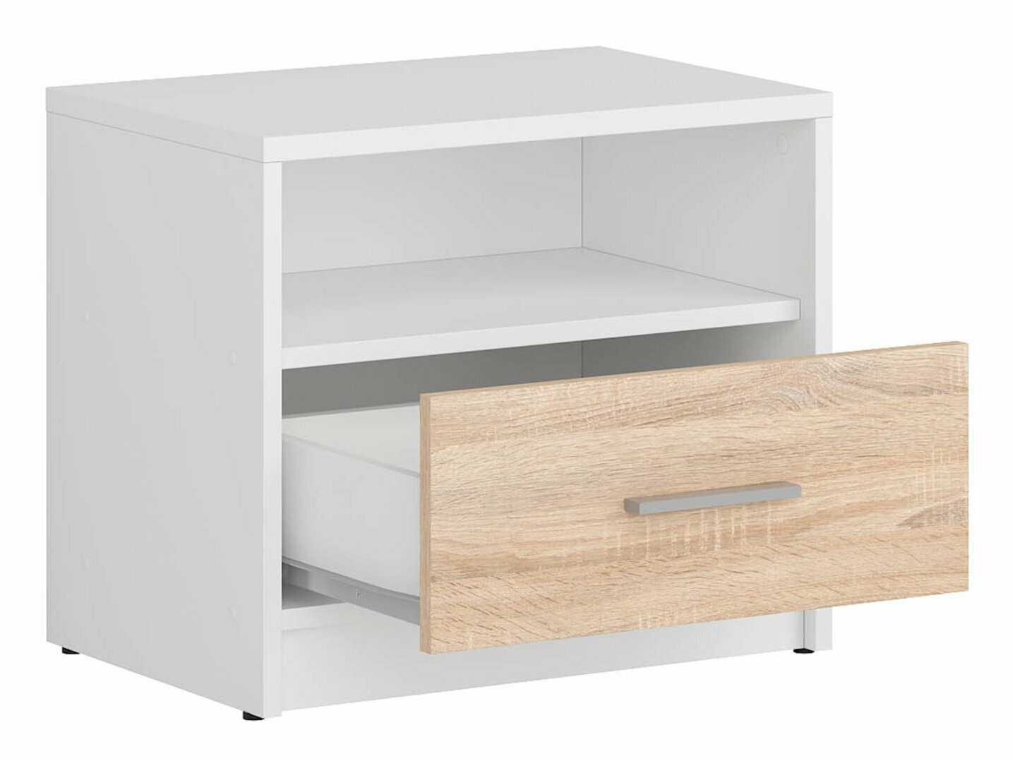 Прикроватная тумбочка Novsore 102 (Белый + Сонома Дуб)