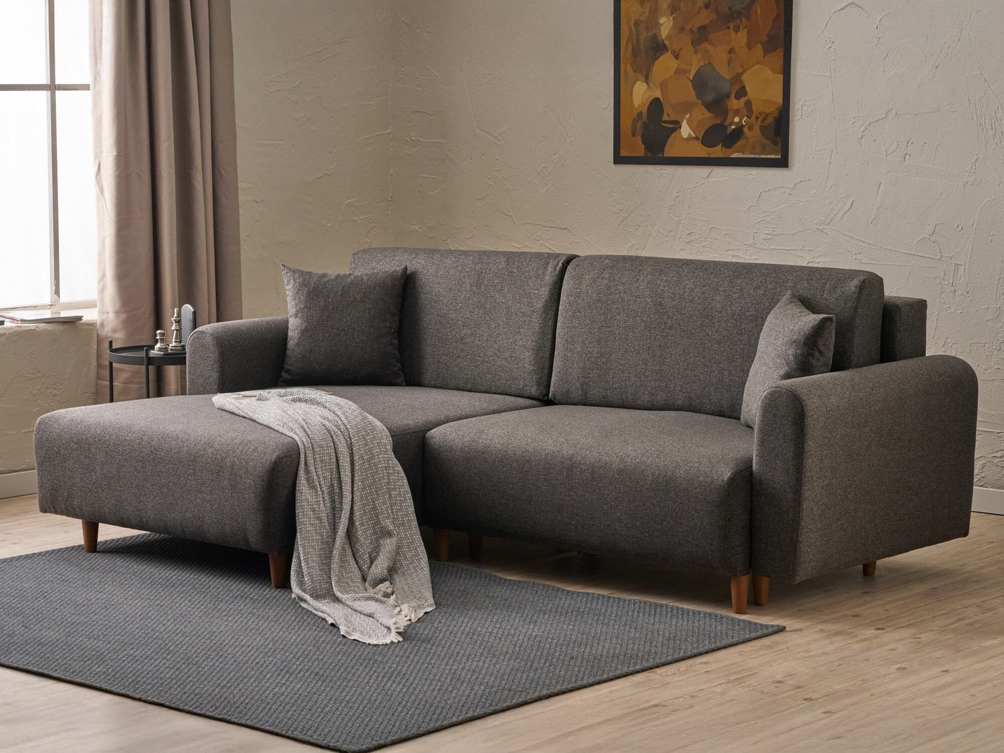 Stūra dīvāns Altadena 592 (Antracīts)