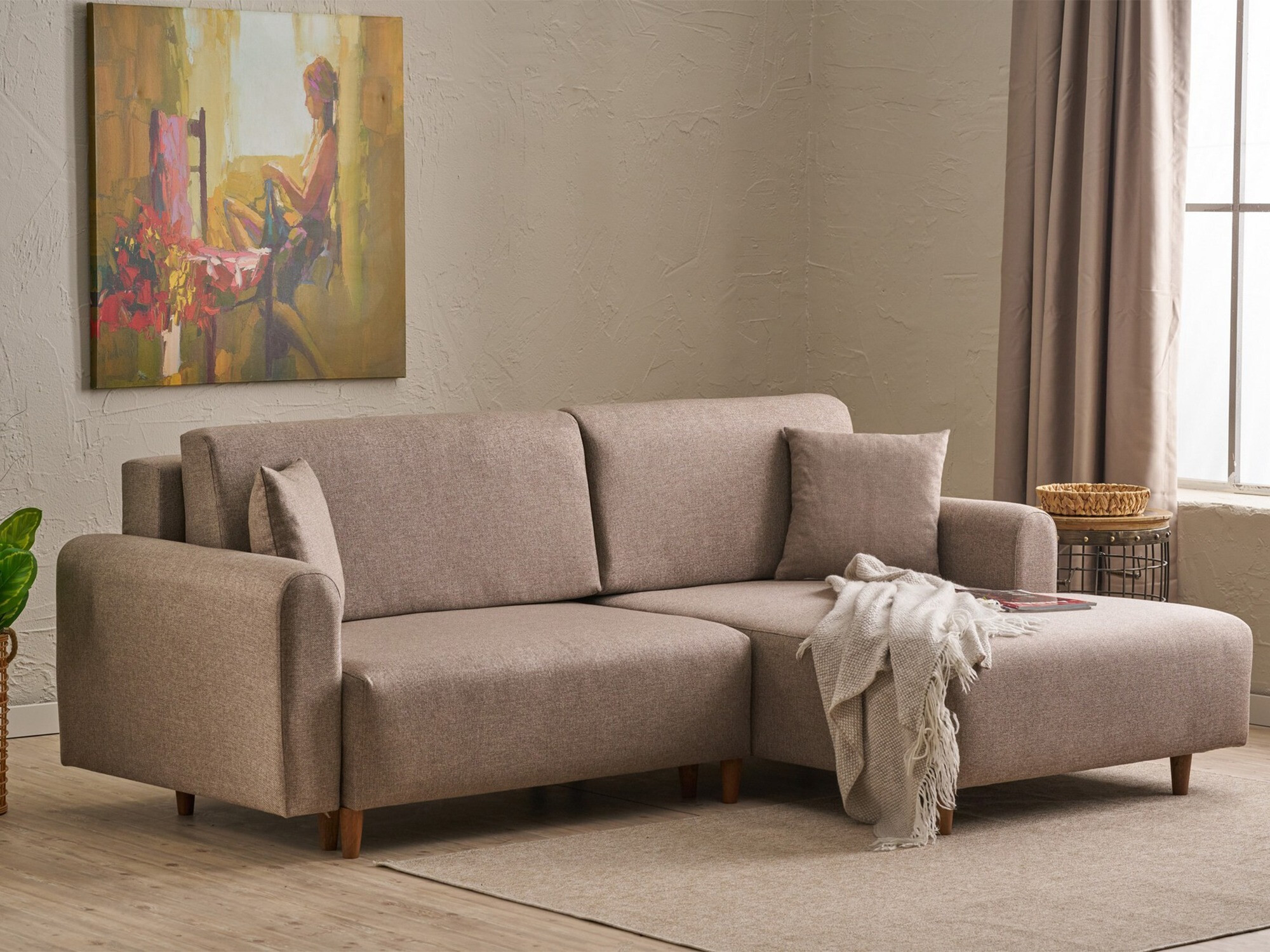 Stūra dīvāns Altadena 592 (Brūns)