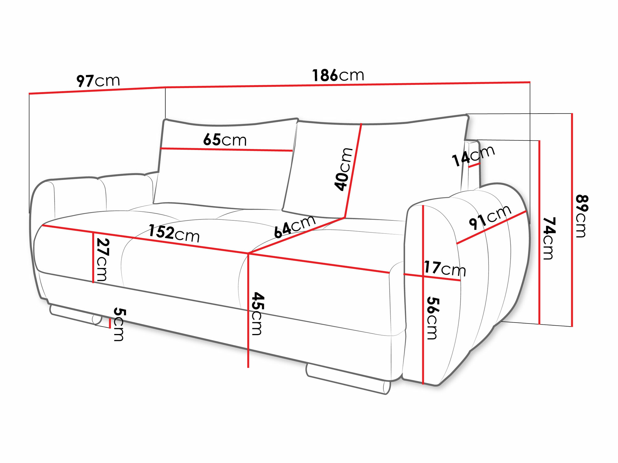 Диван Camden 102 (Velo 627)