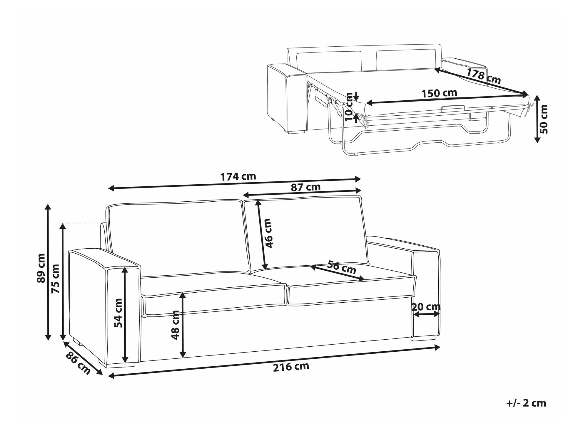 Диван-кровать Berwyn 2375 (Светло-коричневый)