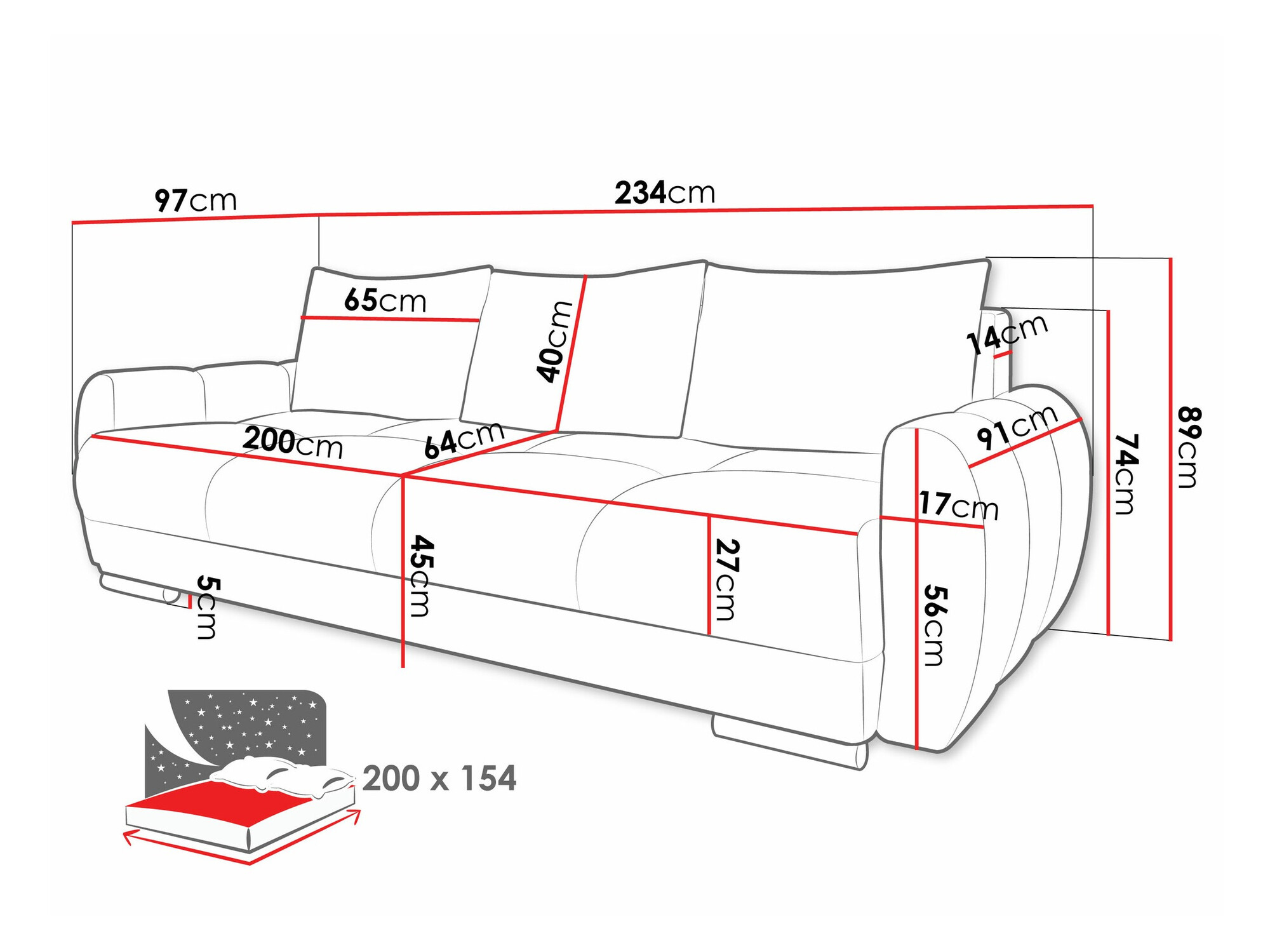 Диван-кровать Camden 103 (Velo 626)