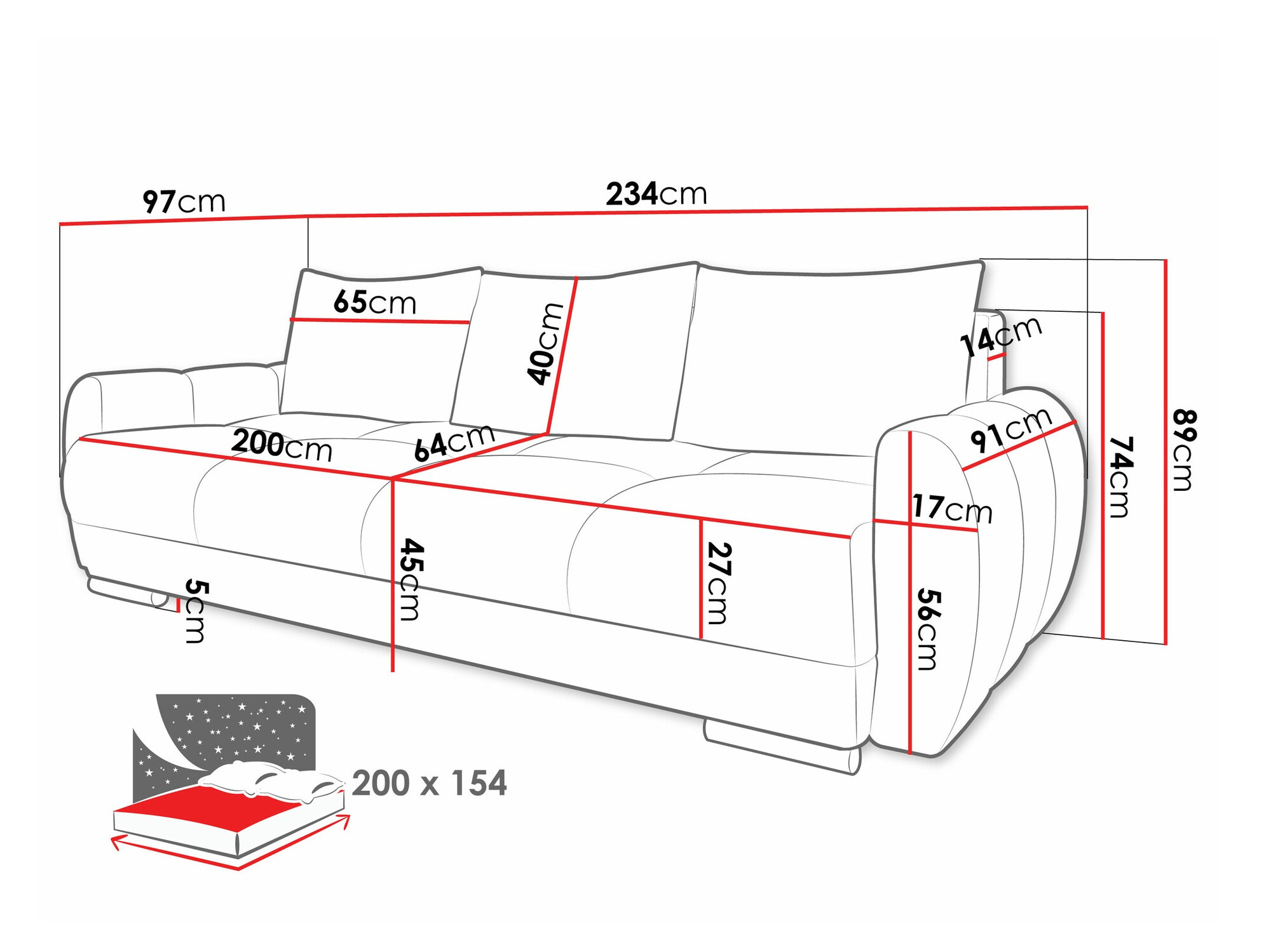 Диван-кровать Camden 103 (Velo 636)