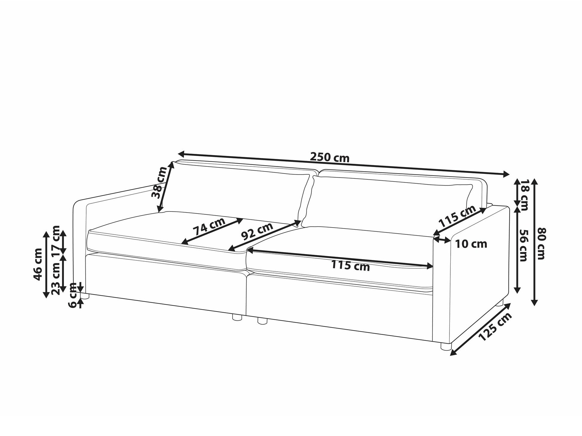 Dīvāns Berwyn 2374 (Pelēks)