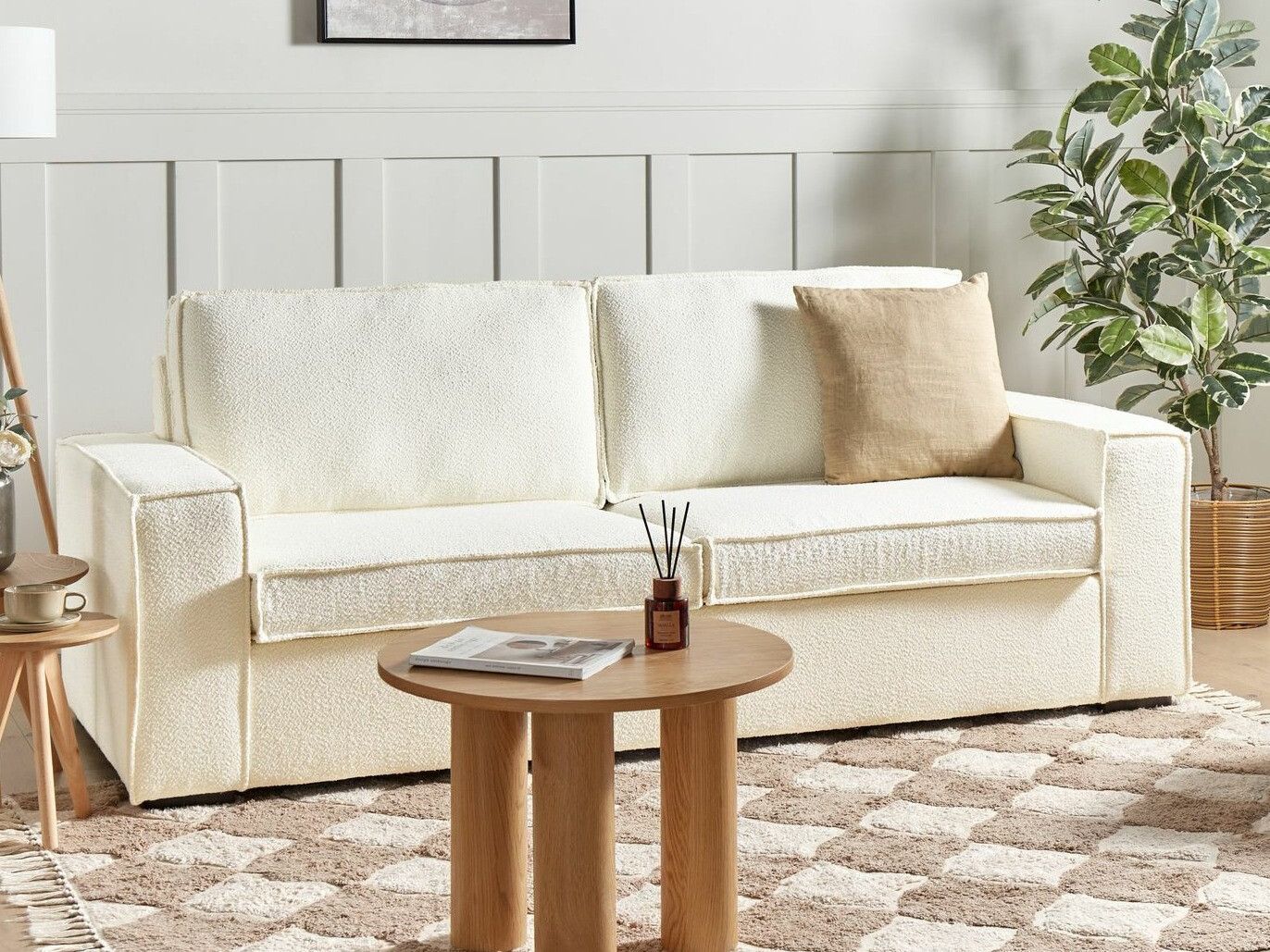 Dīvāns gulta Berwyn 2375 (Balts)