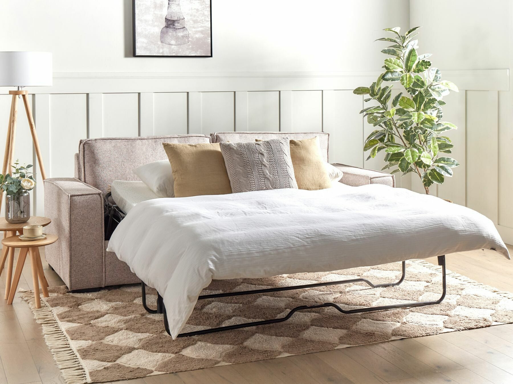 Dīvāns gulta Berwyn 2375 (Gaiši brūns)