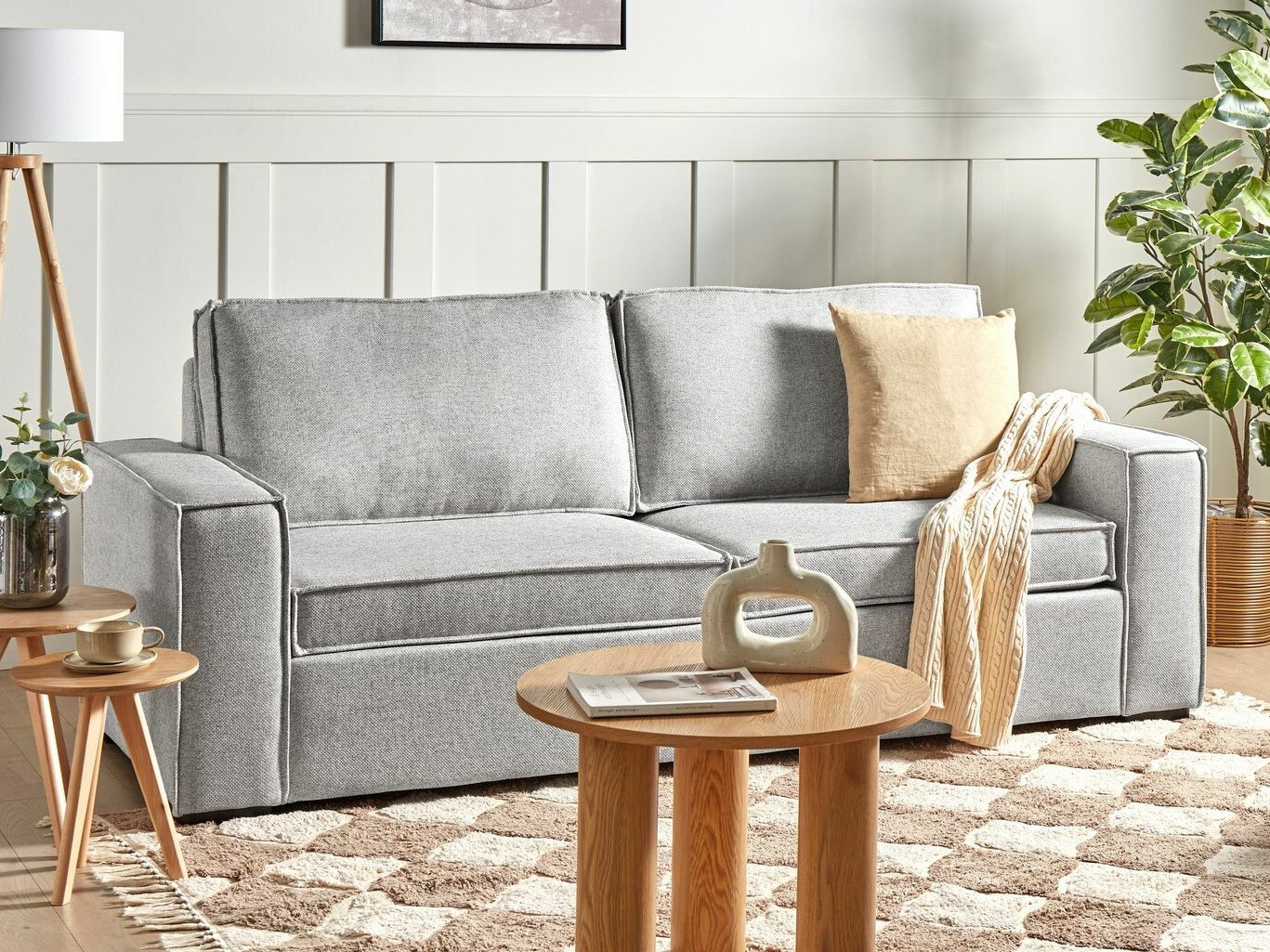 Dīvāns gulta Berwyn 2375 (Pelēks)