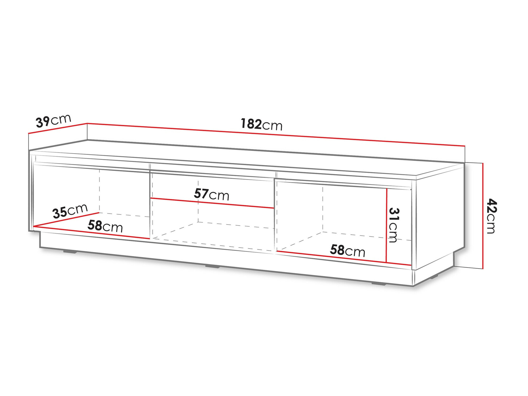 ТВ тумба Sorbela 103 (Белый)