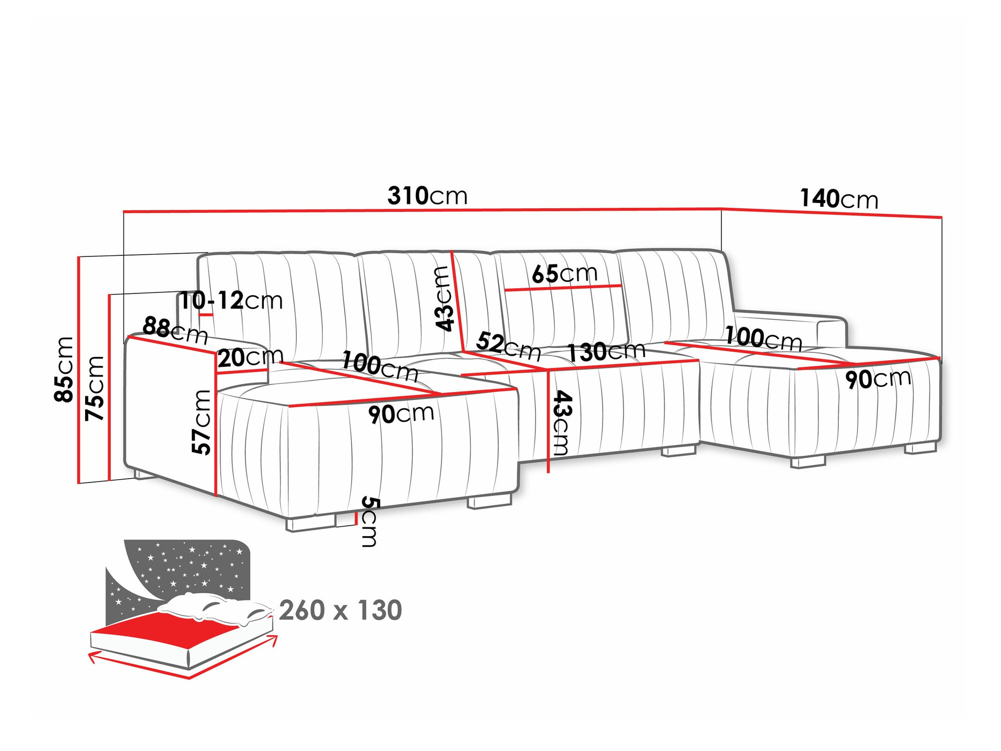 Угловой диван Columbus 232 (Manila 26)