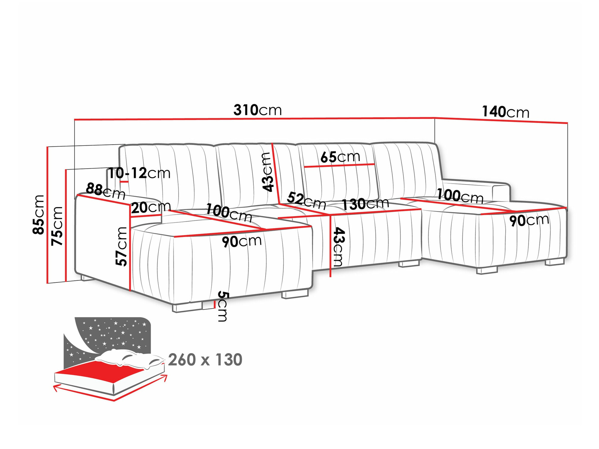 Угловой диван Columbus 232 (Manila 31)