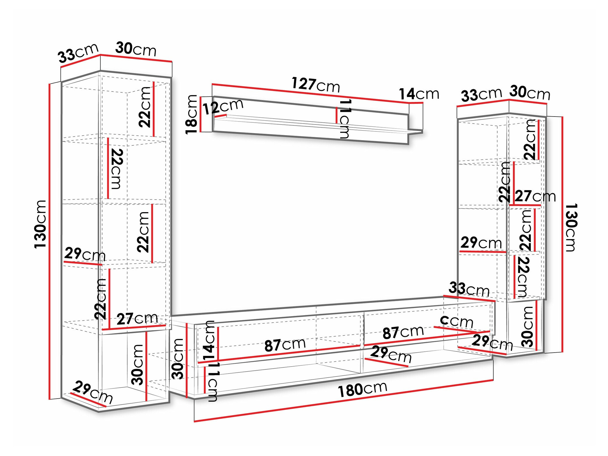 Viesistabas komplekts Sarasota 176 (Votan ozols + Glancēts melns)