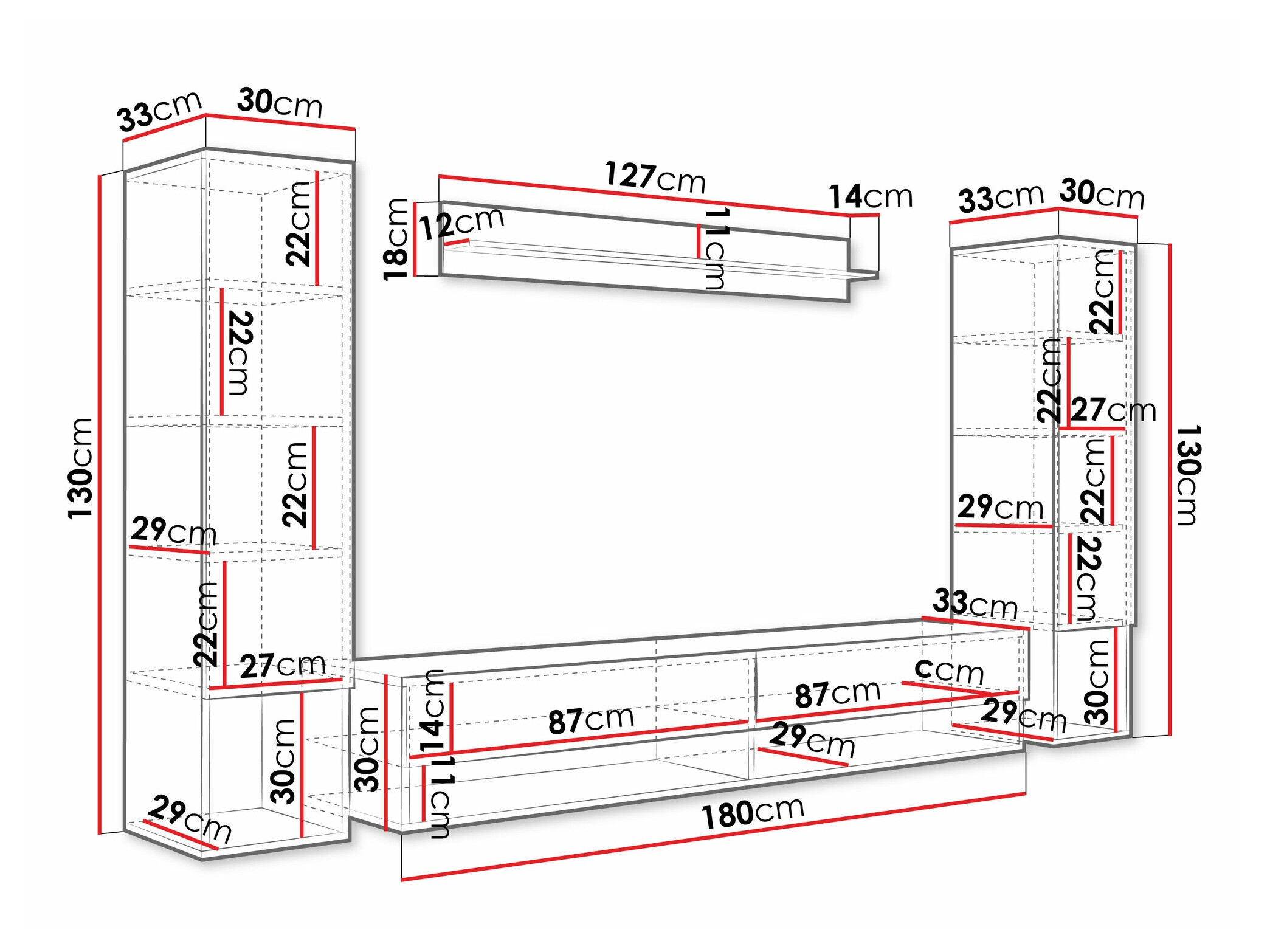 Viesistabas komplekts Sarasota 176 (Votan ozols + Glancēts melns)