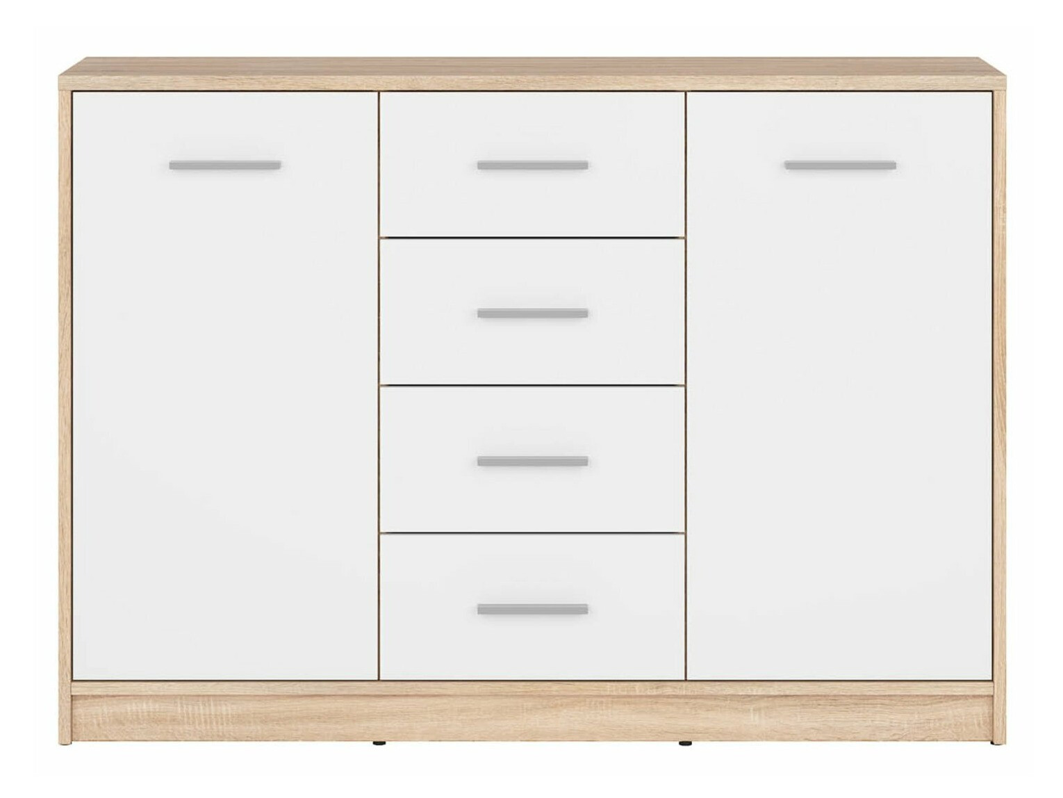 Kомод Novsore 118 (Белый + Сонома Дуб)