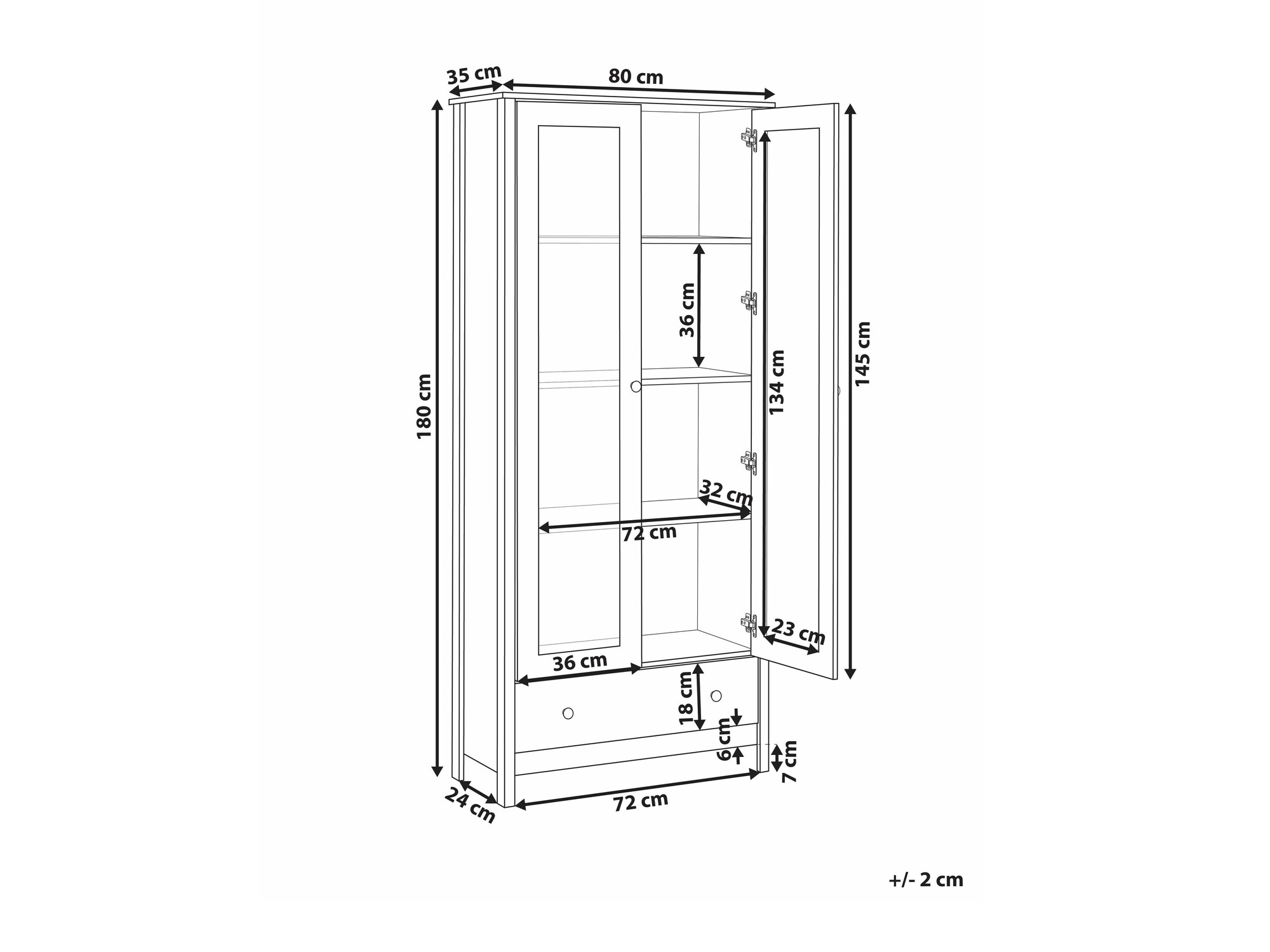 Plaukts Berwyn 2381 (Melns)