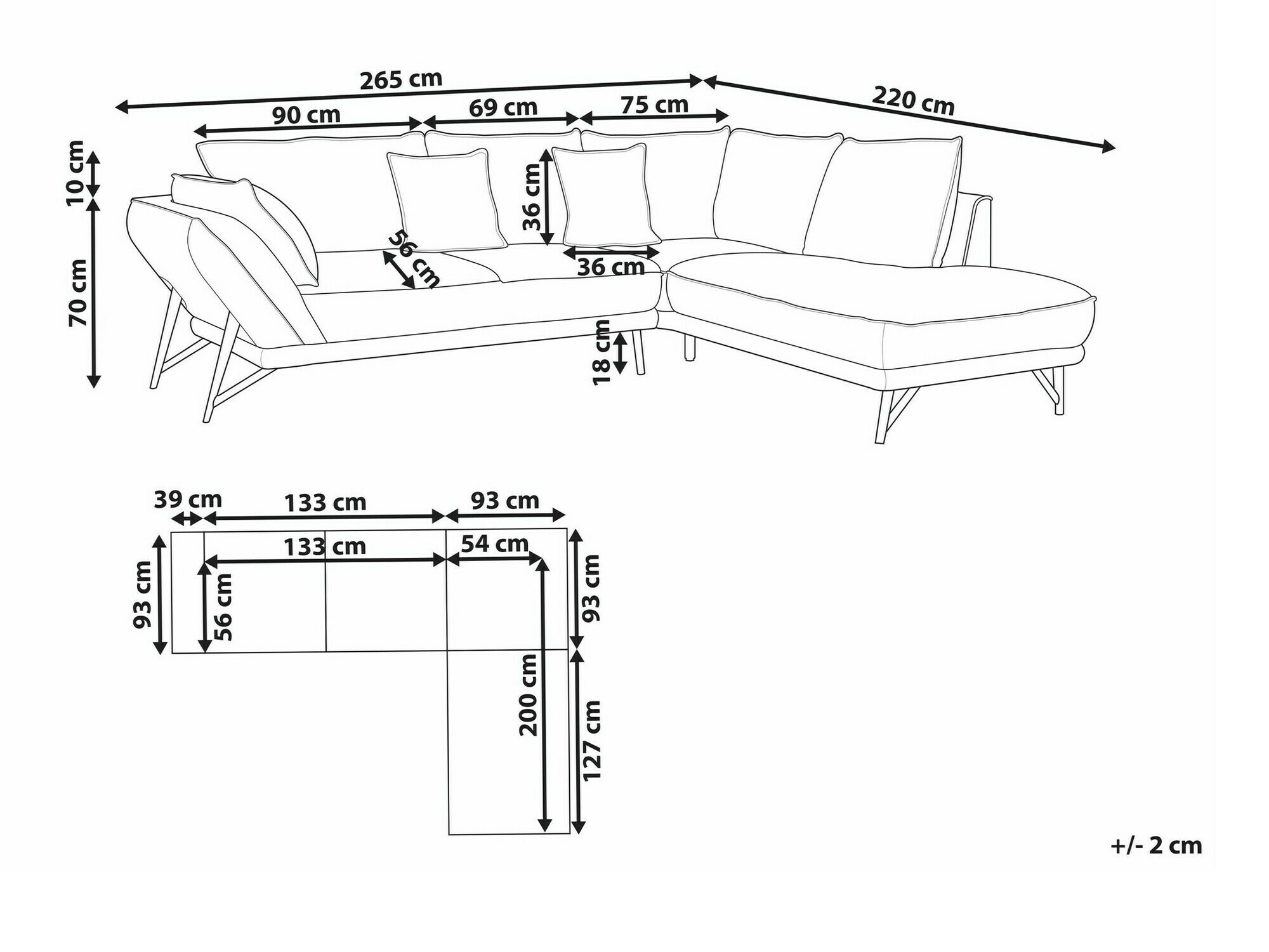 Stūra dīvāns Berwyn 2380