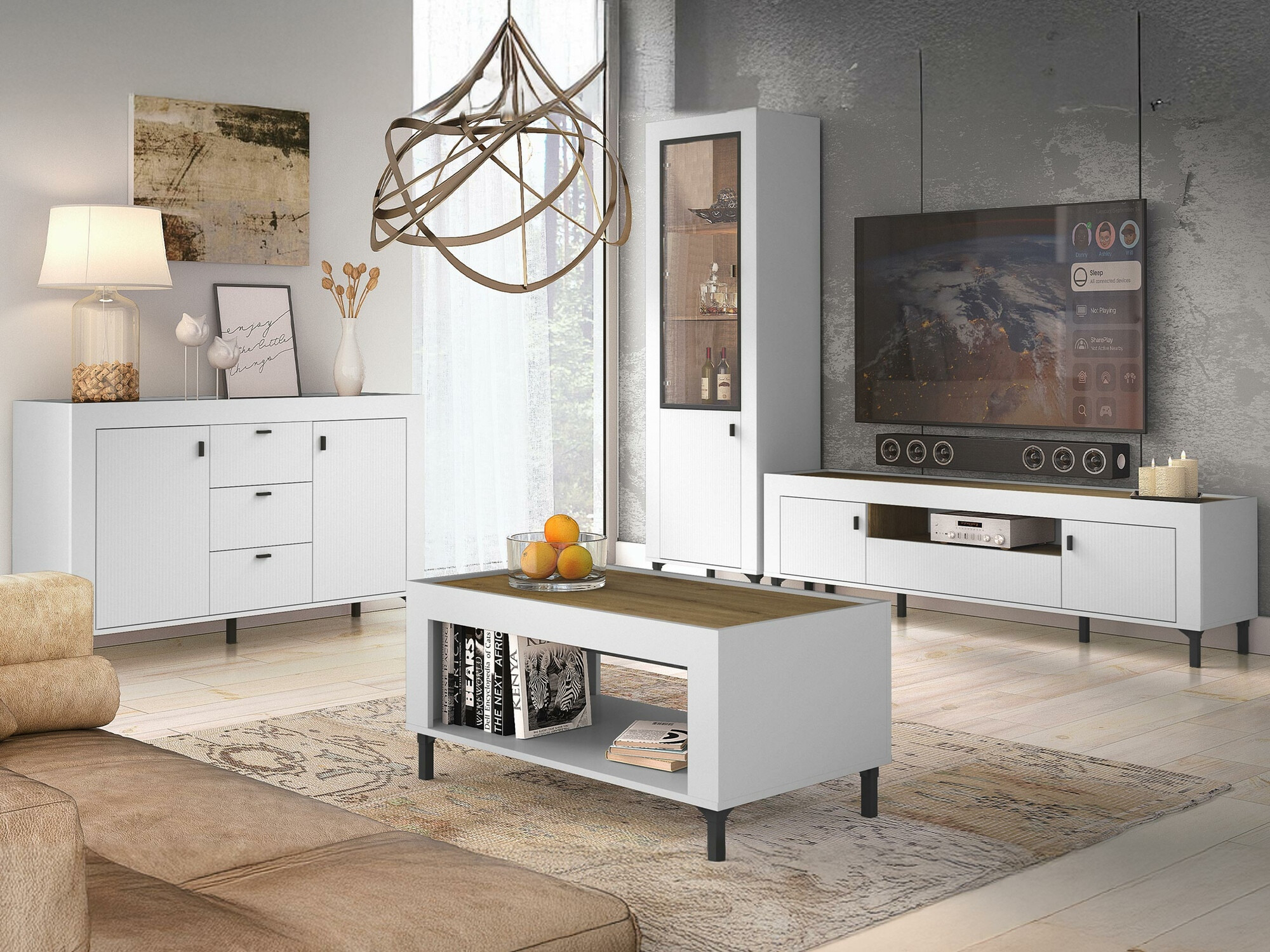 Набор для гостиной Mormavu 114 (Матовый белый)