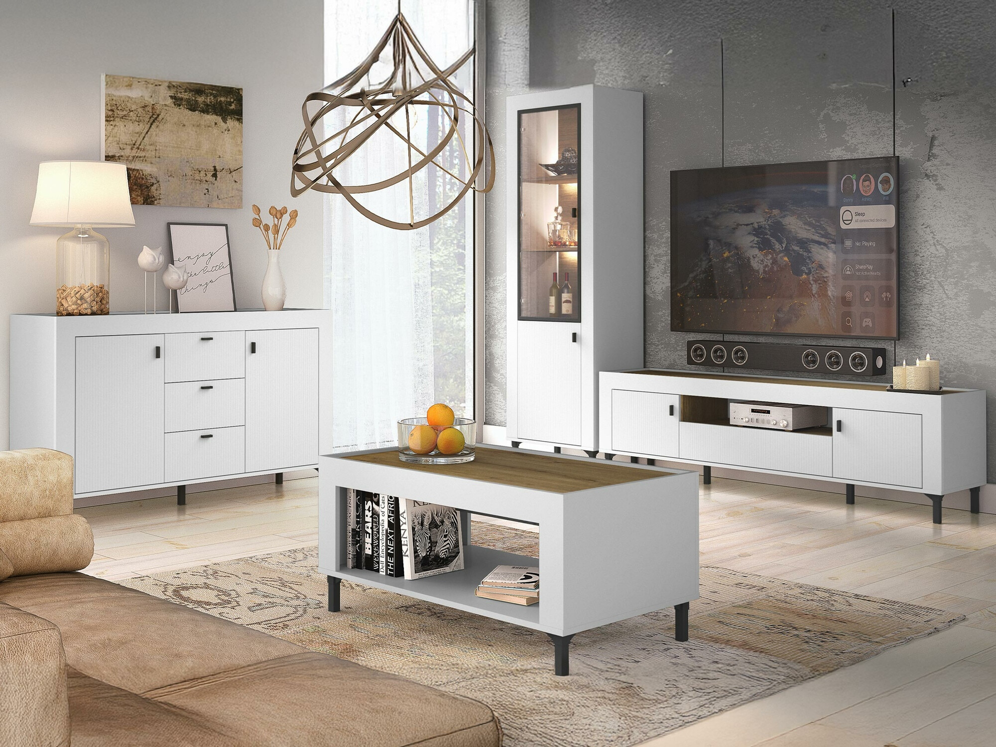 Набор для гостиной Mormavu 114 (Матовый белый)