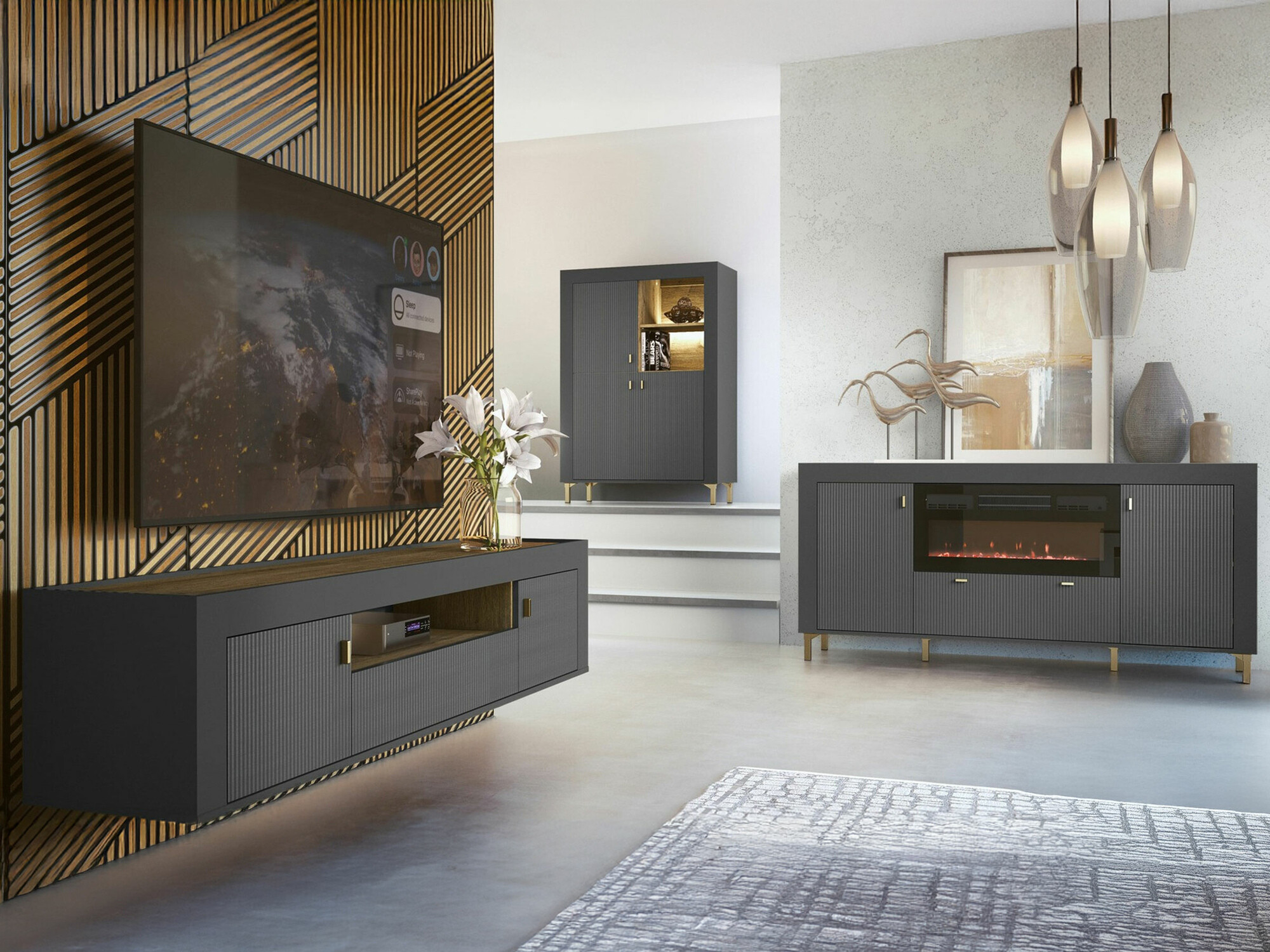 Набор для гостиной Mormavu 115 (Матовый черный)