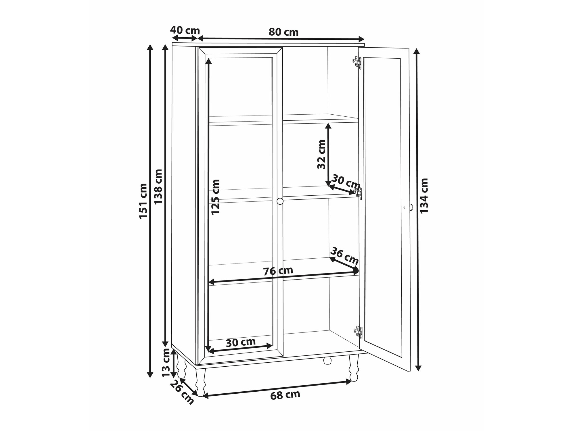 Plaukts Berwyn 2385 (Melns + Gaišs koks)