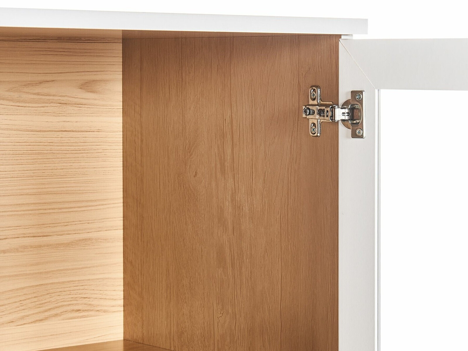 Стеллаж Berwyn 2385 (Белый + Светлое дерево)