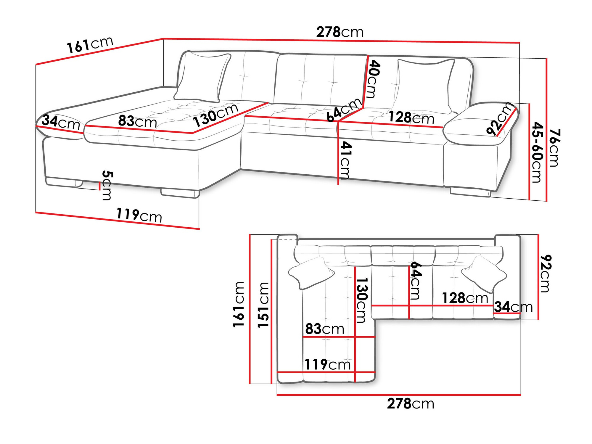 Stūra dīvāns Comfivo 219 (Otusso 23 + Sorriso 04 + Otusso 01)