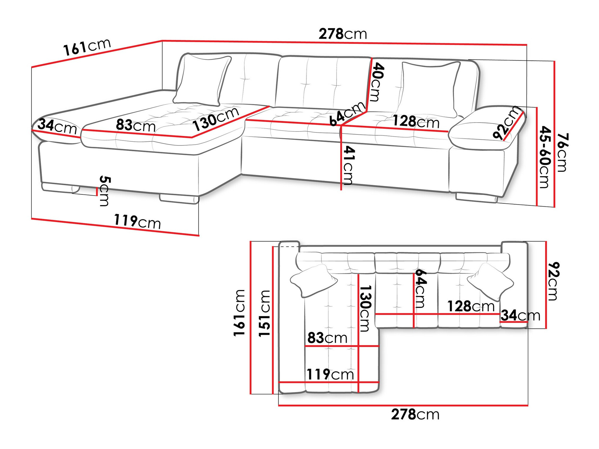 Угловой диван Comfivo 219 (Otusso 23 + Sorriso 04 + Otusso 01)