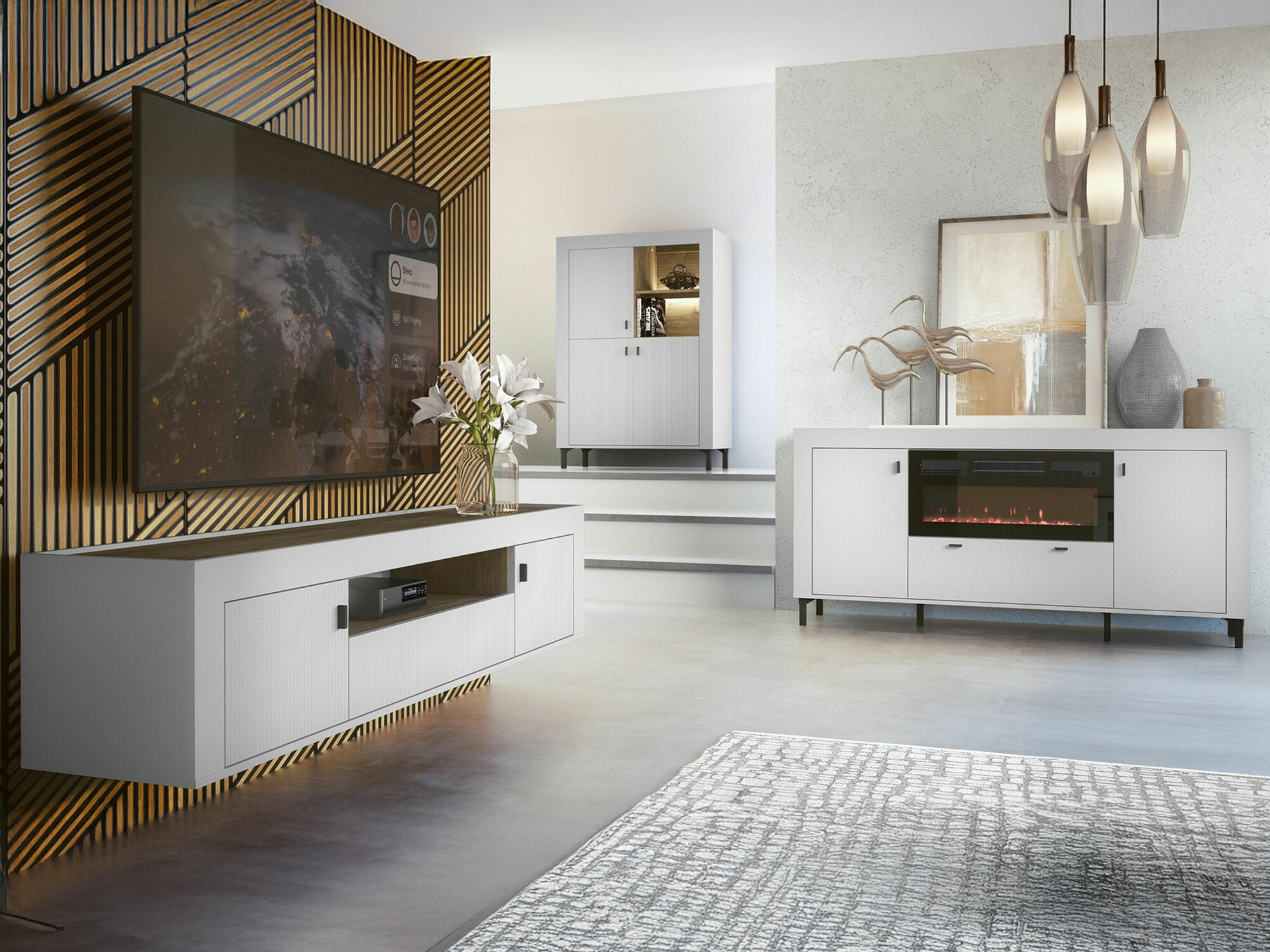 Viesistabas komplekts Mormavu 115 (Matēts balts)