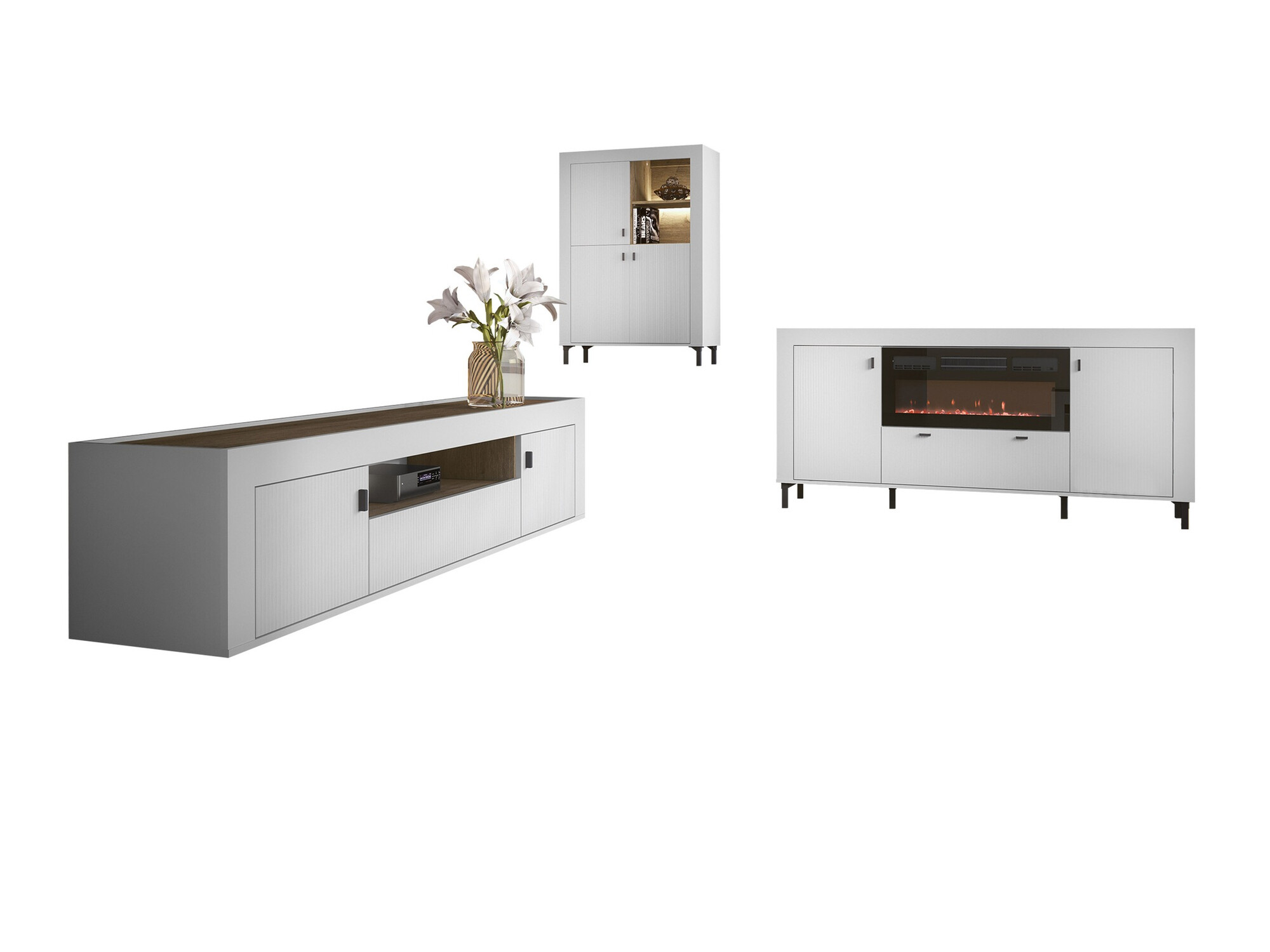 Viesistabas komplekts Mormavu 115 (Matēts balts)