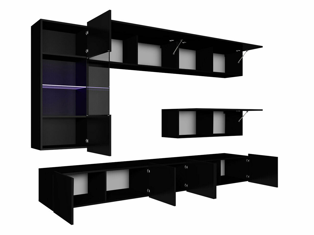 Набор для гостиной Tivdalu 108 (Белый + Глянцевый белый)
