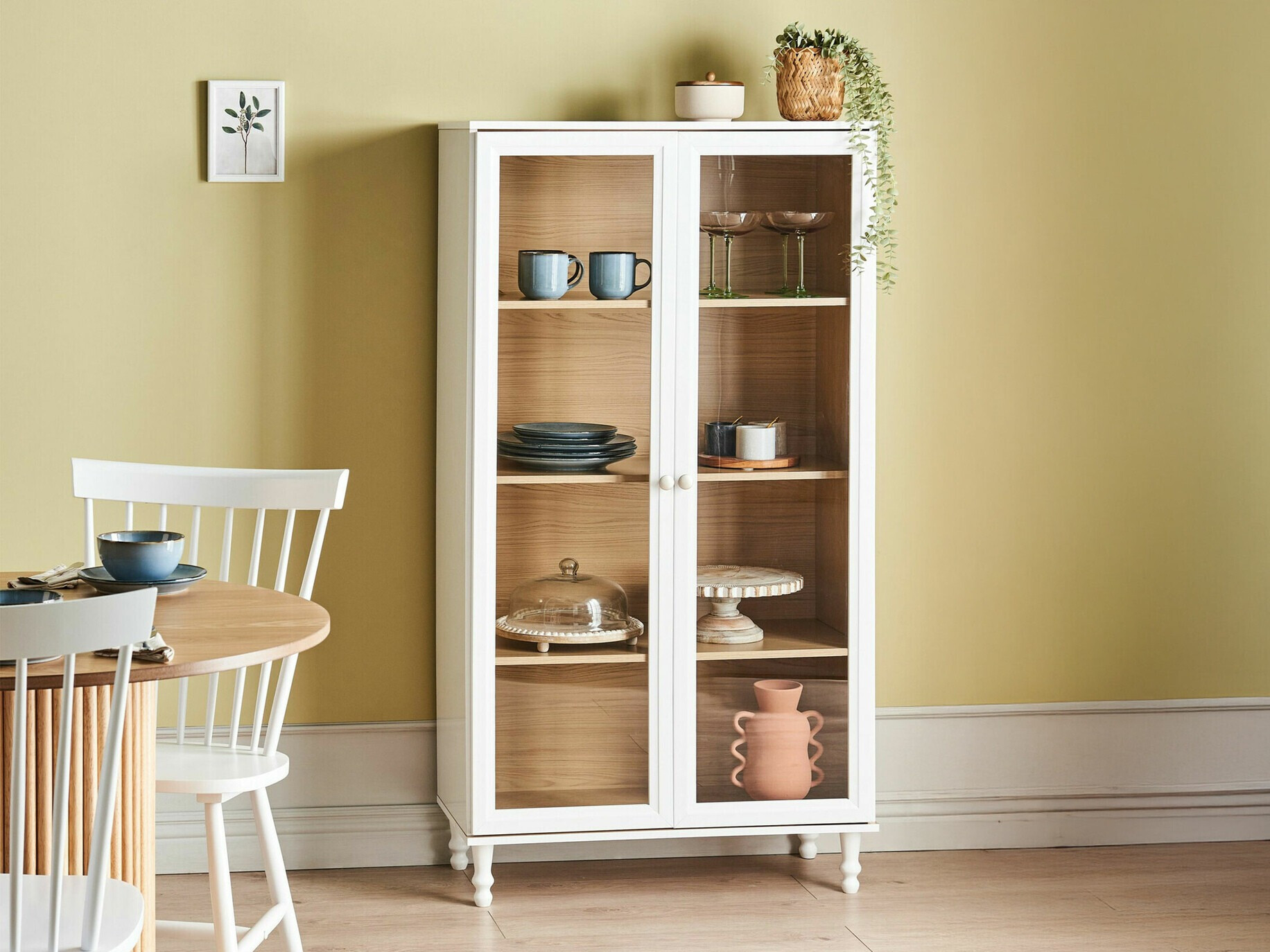 Стеллаж Berwyn 2385 (Белый + Светлое дерево)